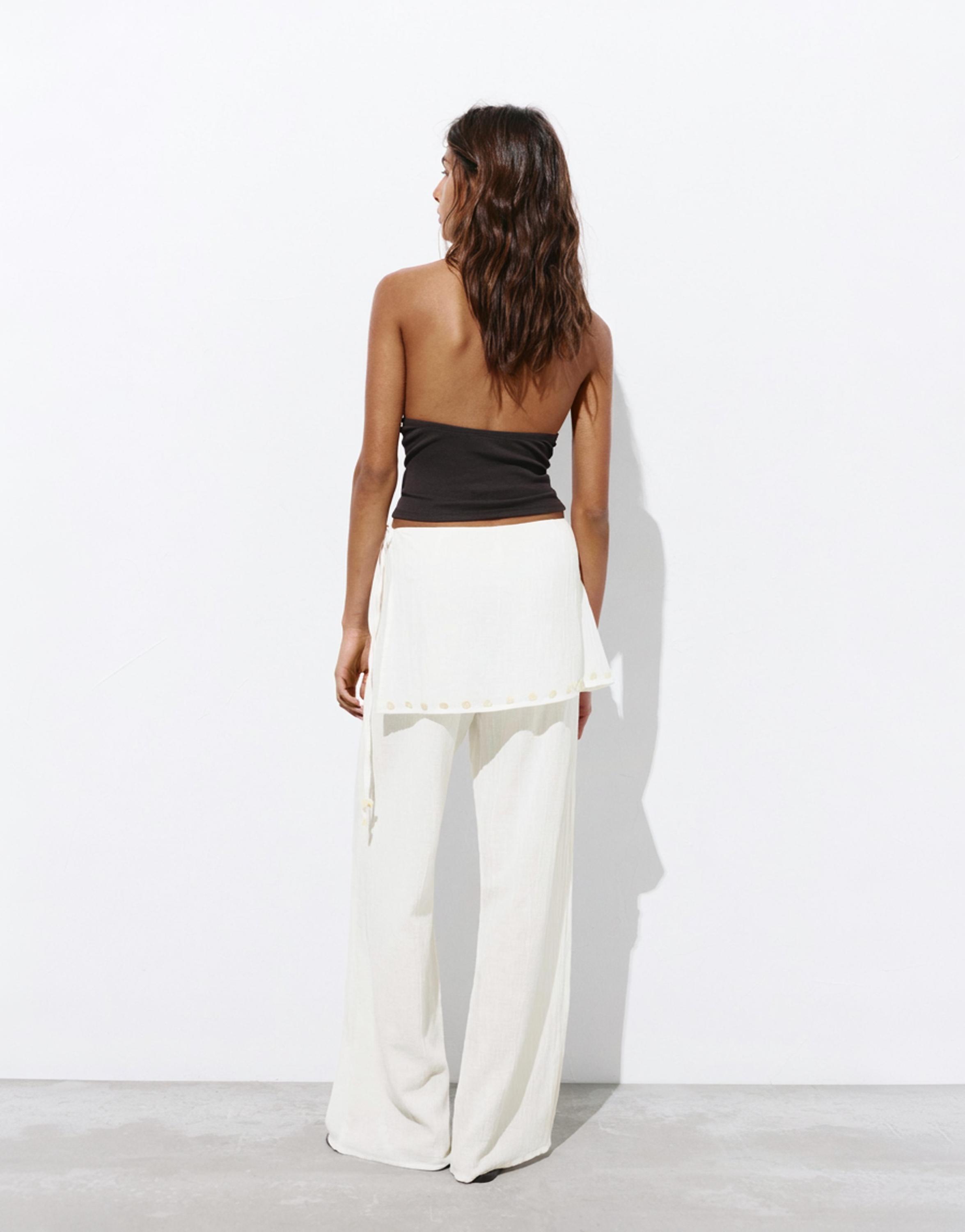 Flowy sarong trousers — Vanilla