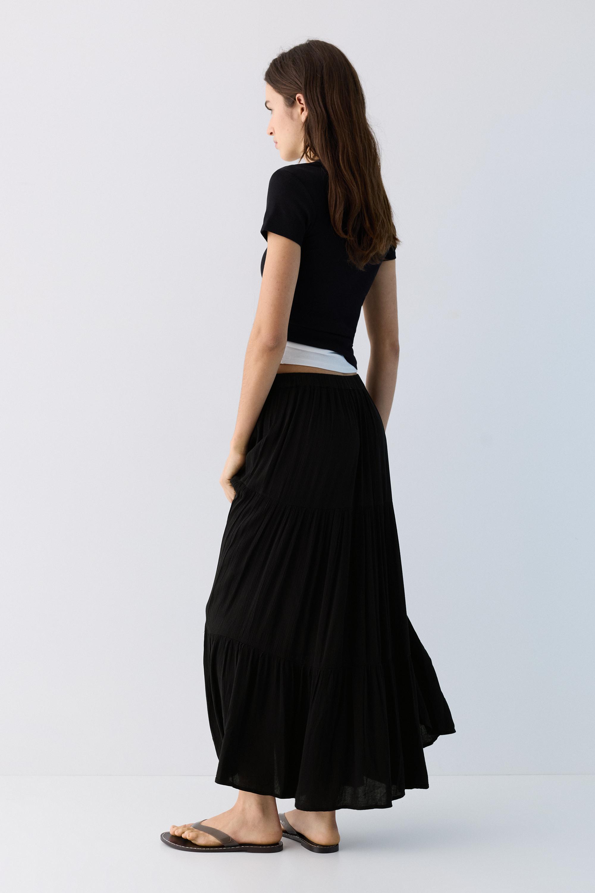 Panel detaylı midi etek - Görsel 98