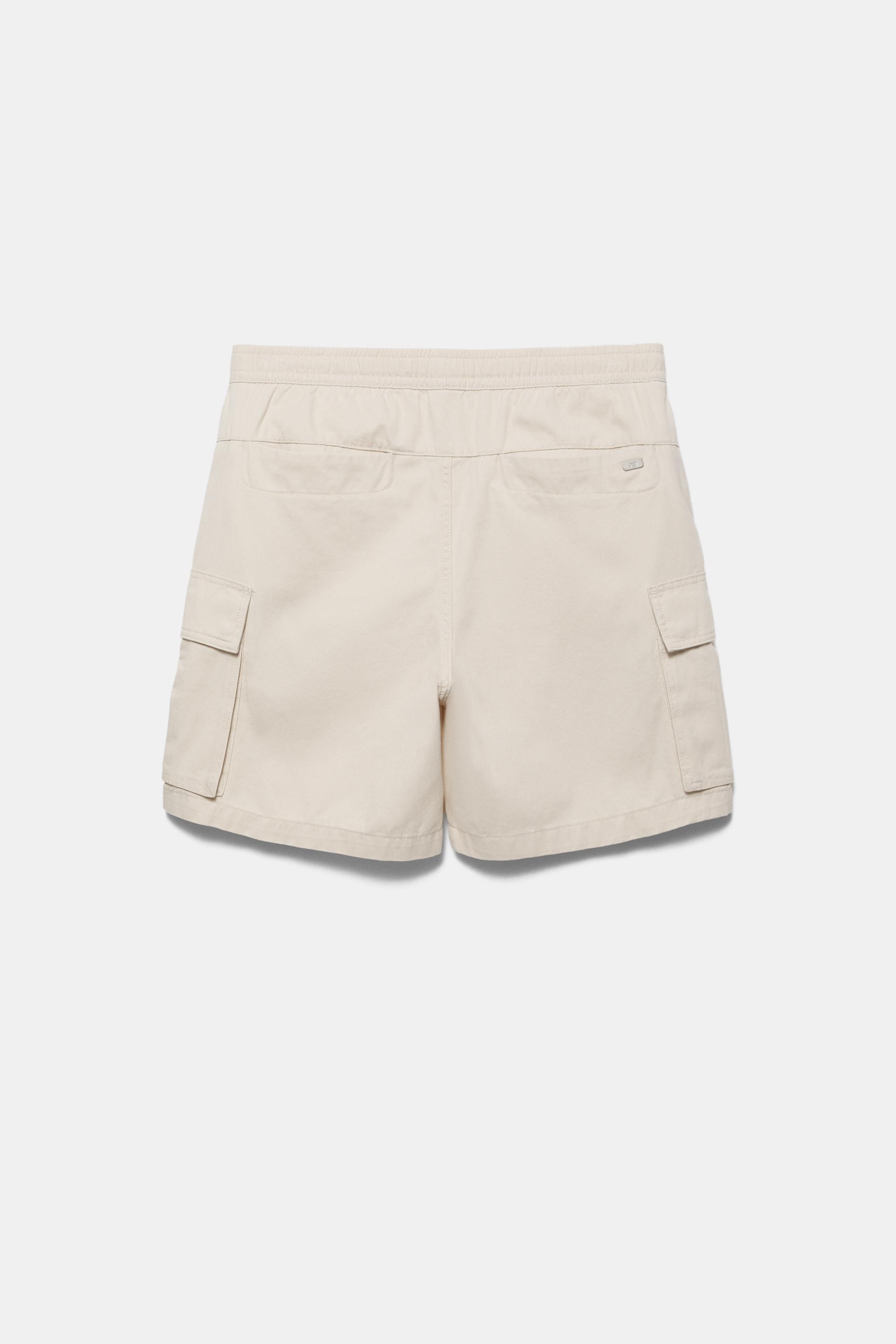 Cargo Bermuda shorts — Ecru