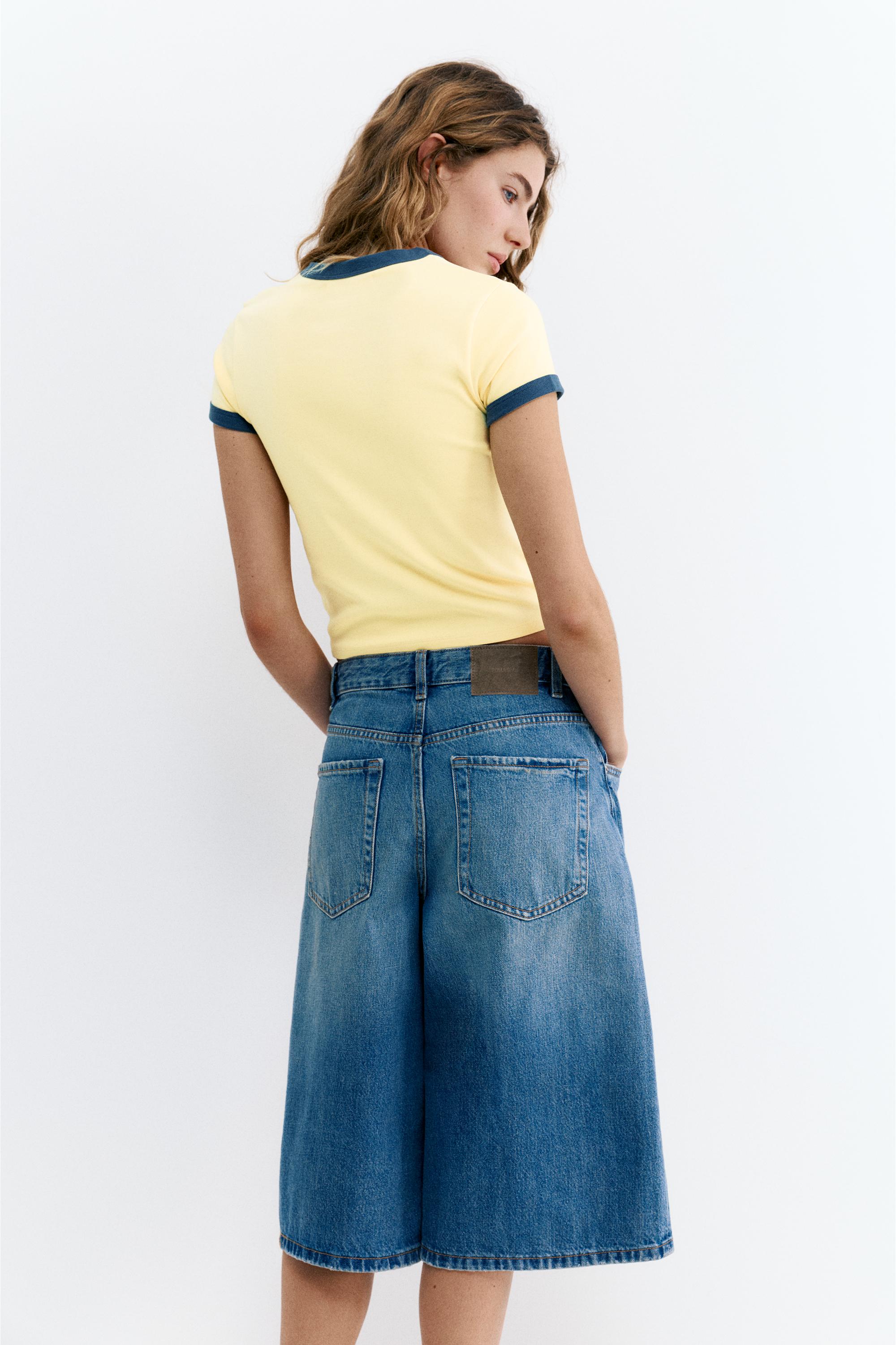 Ribbed graphic T-shirt — Yellow
