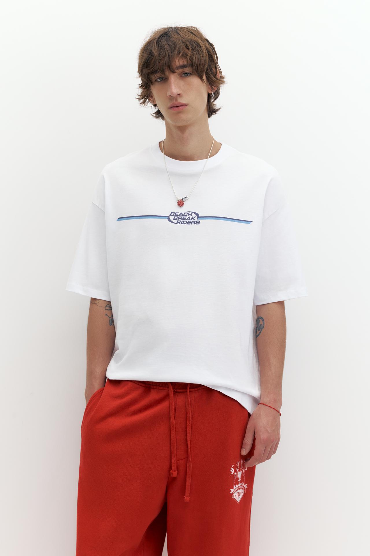 STWD beach graphic T-shirt — Off white