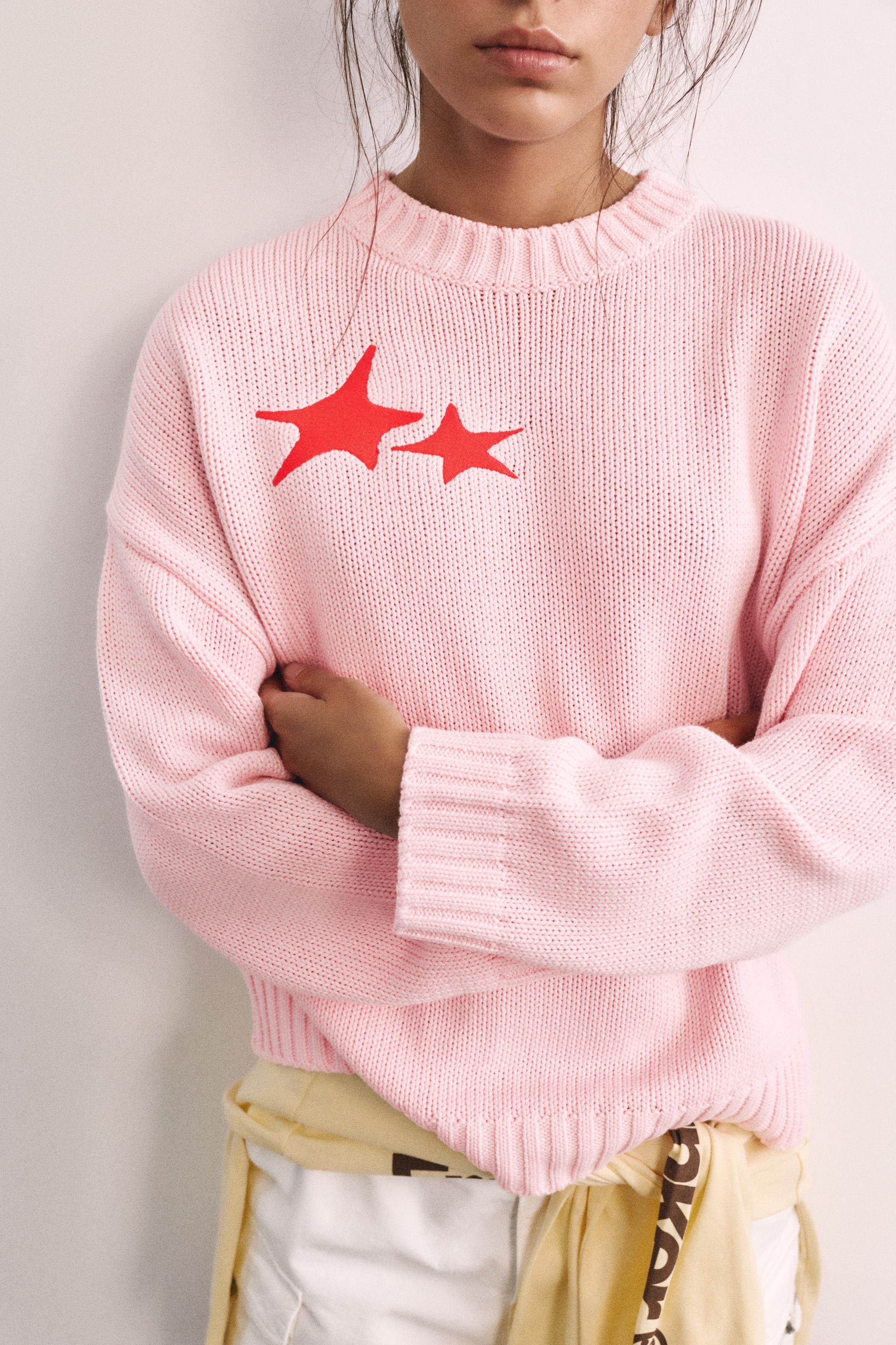 Oversize star jumper — Pink