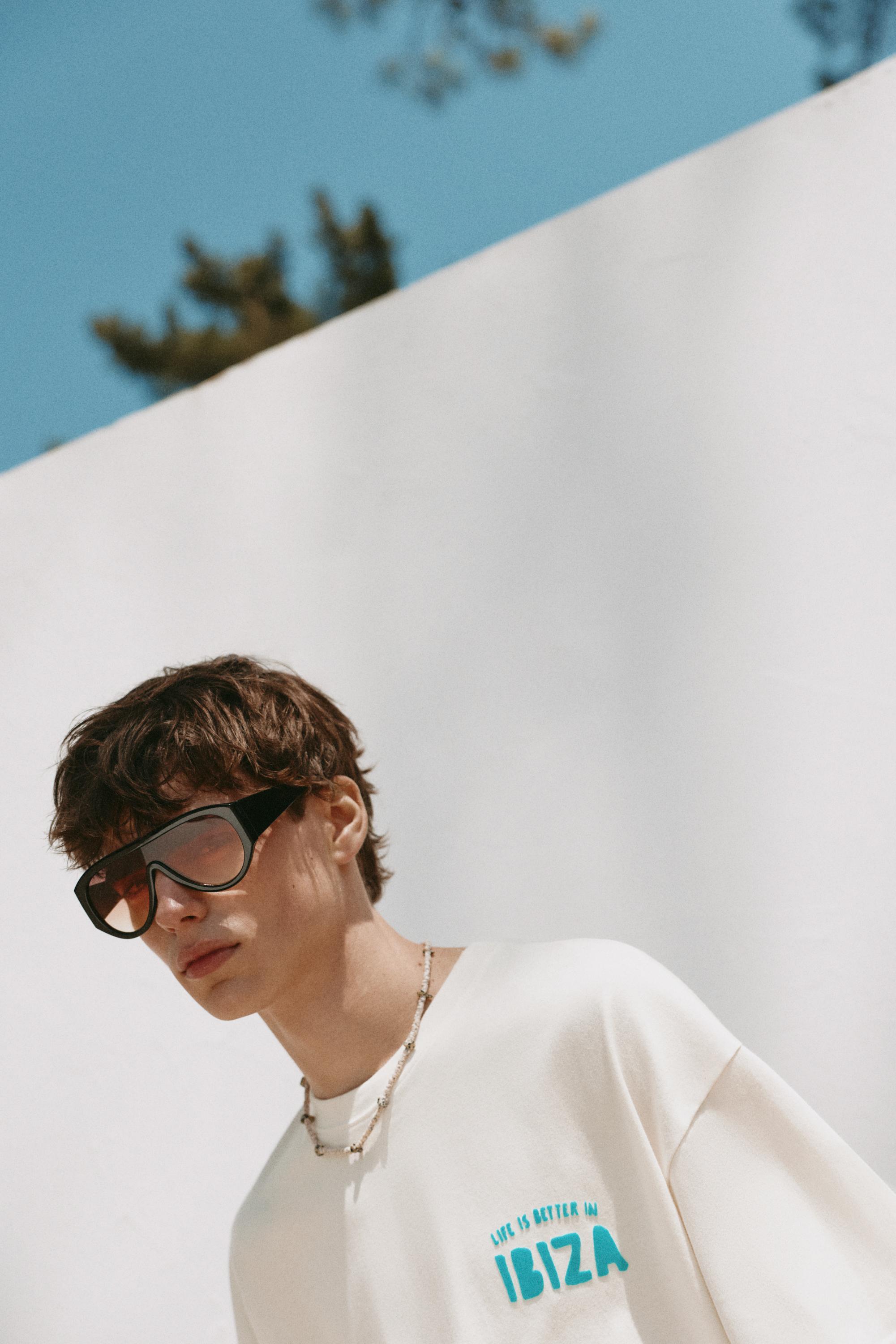 Ibiza graphic boxy-fit T-shirt — White