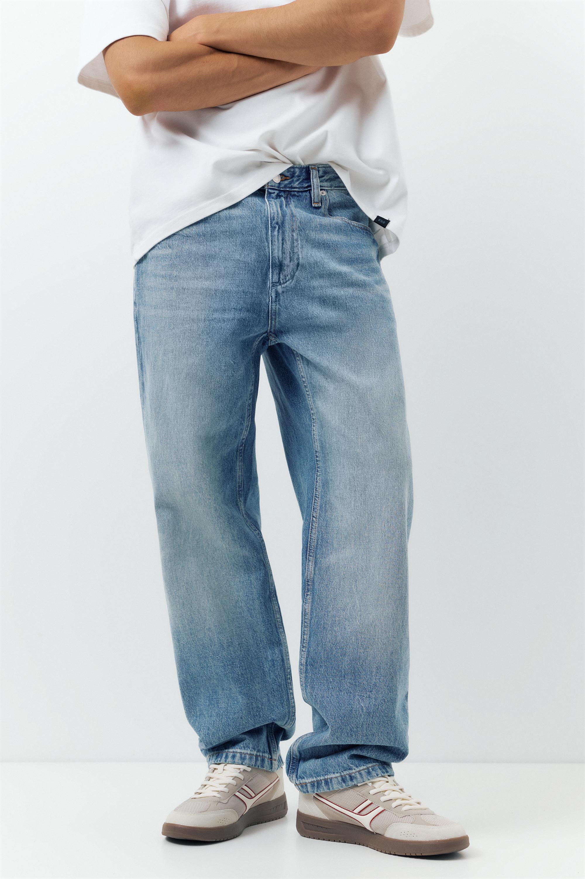 Straight-leg jeans — Medium blue