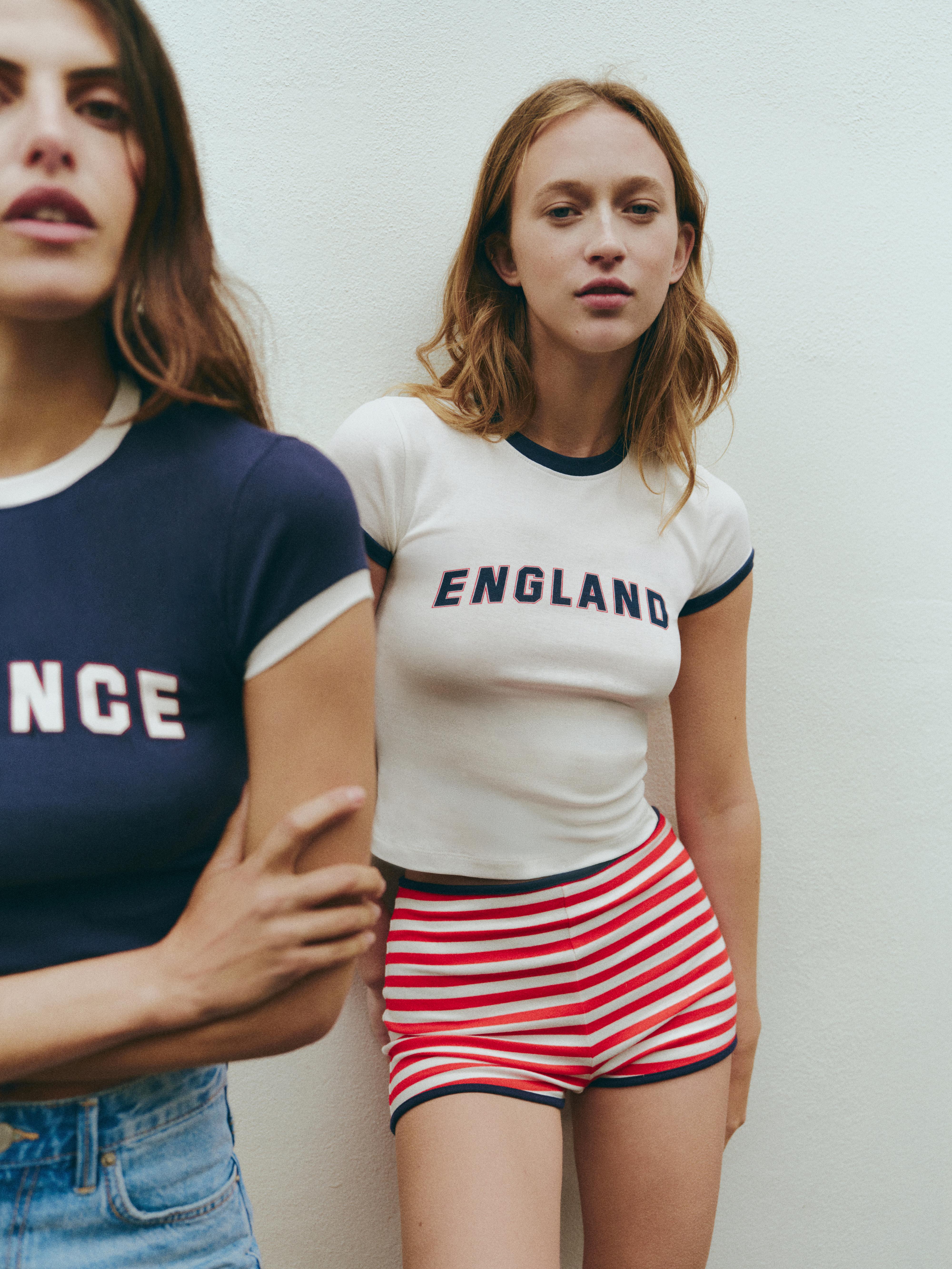Slim fit England grafik tişört - Görsel 8