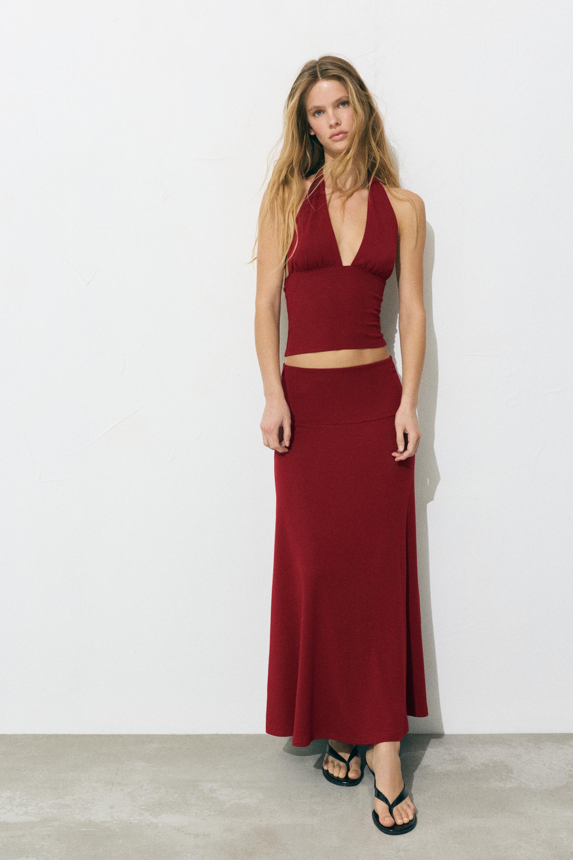 Evaze midi etek - Görsel 11