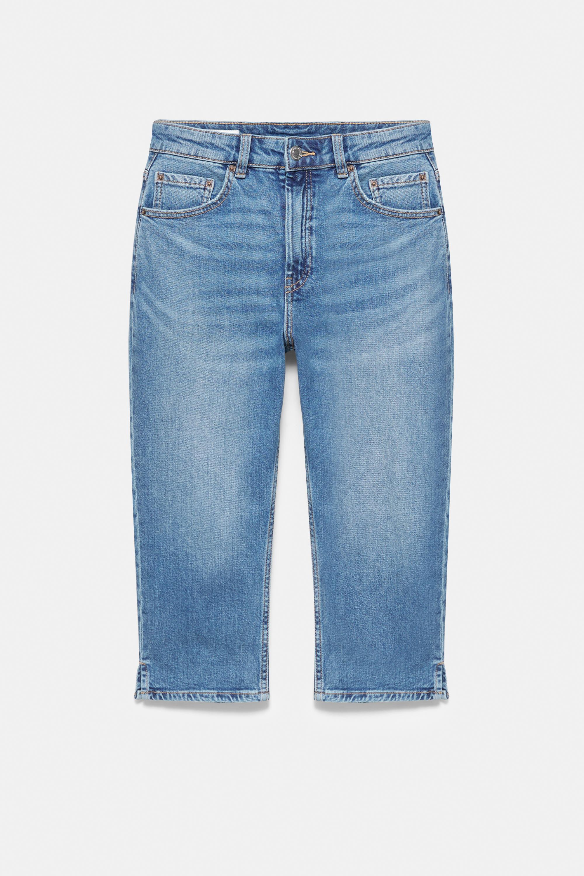Mid-waist capris — Medium blue