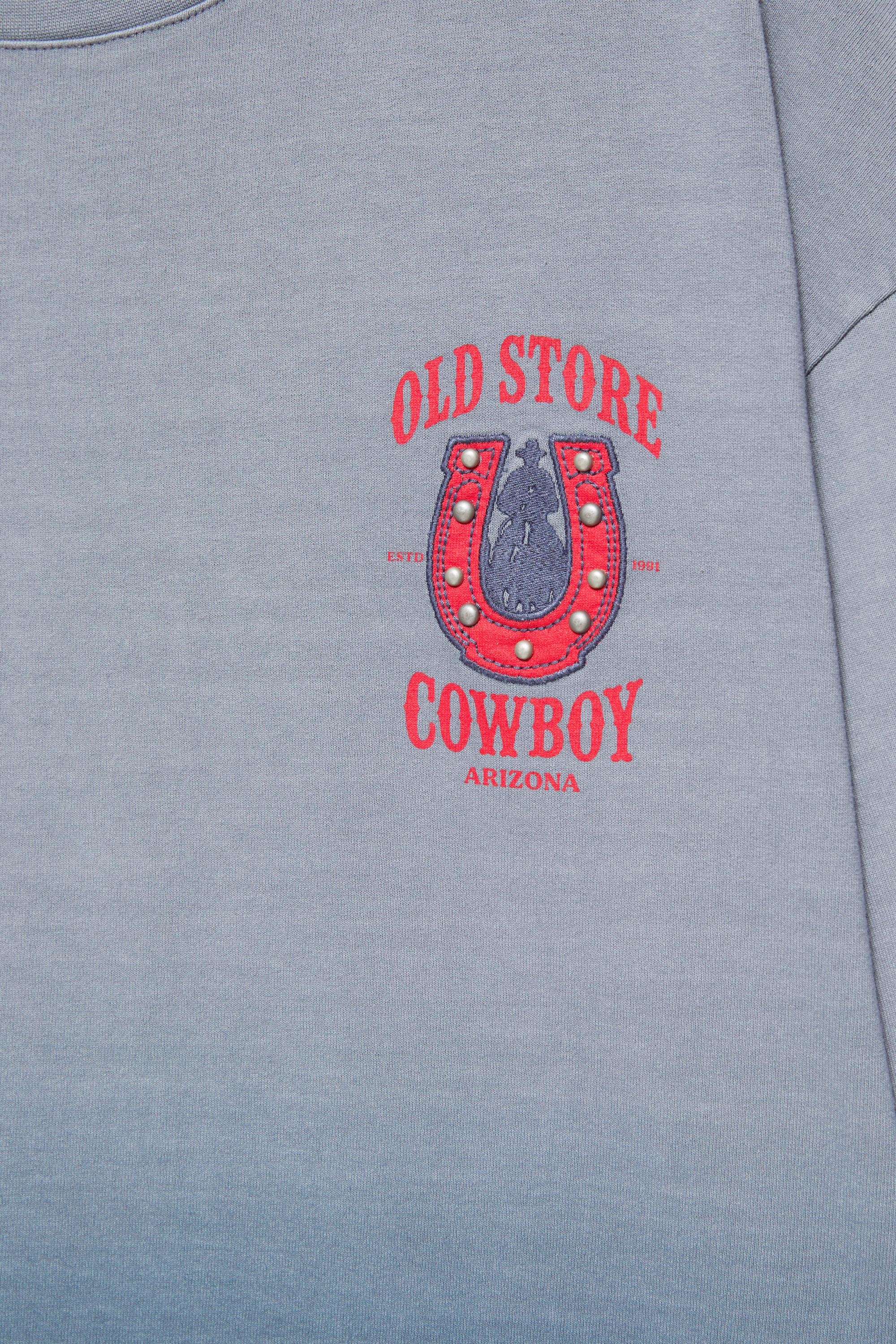 Ombré stud T-shirt — Blue
