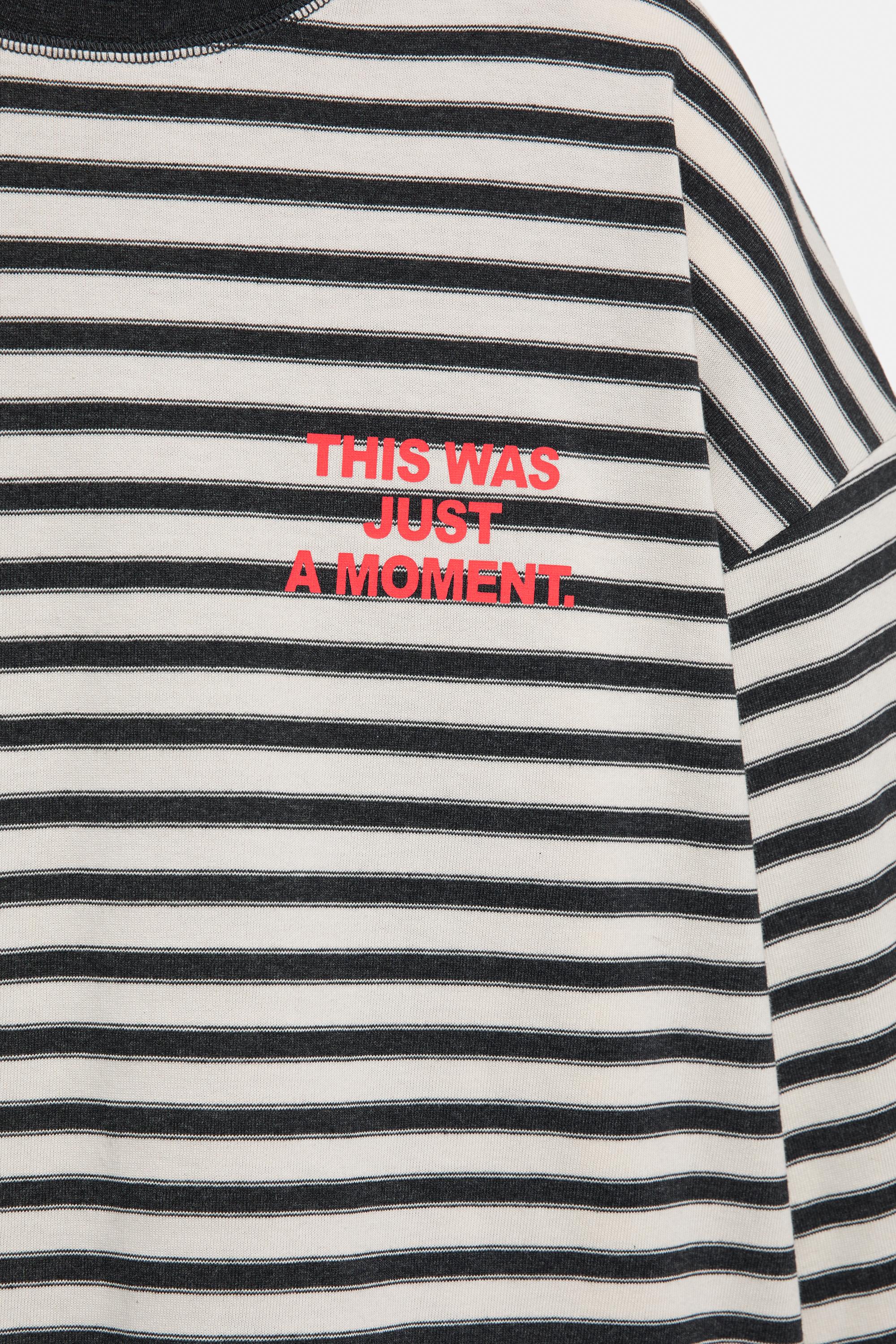 Striped T-shirt with text — Ice