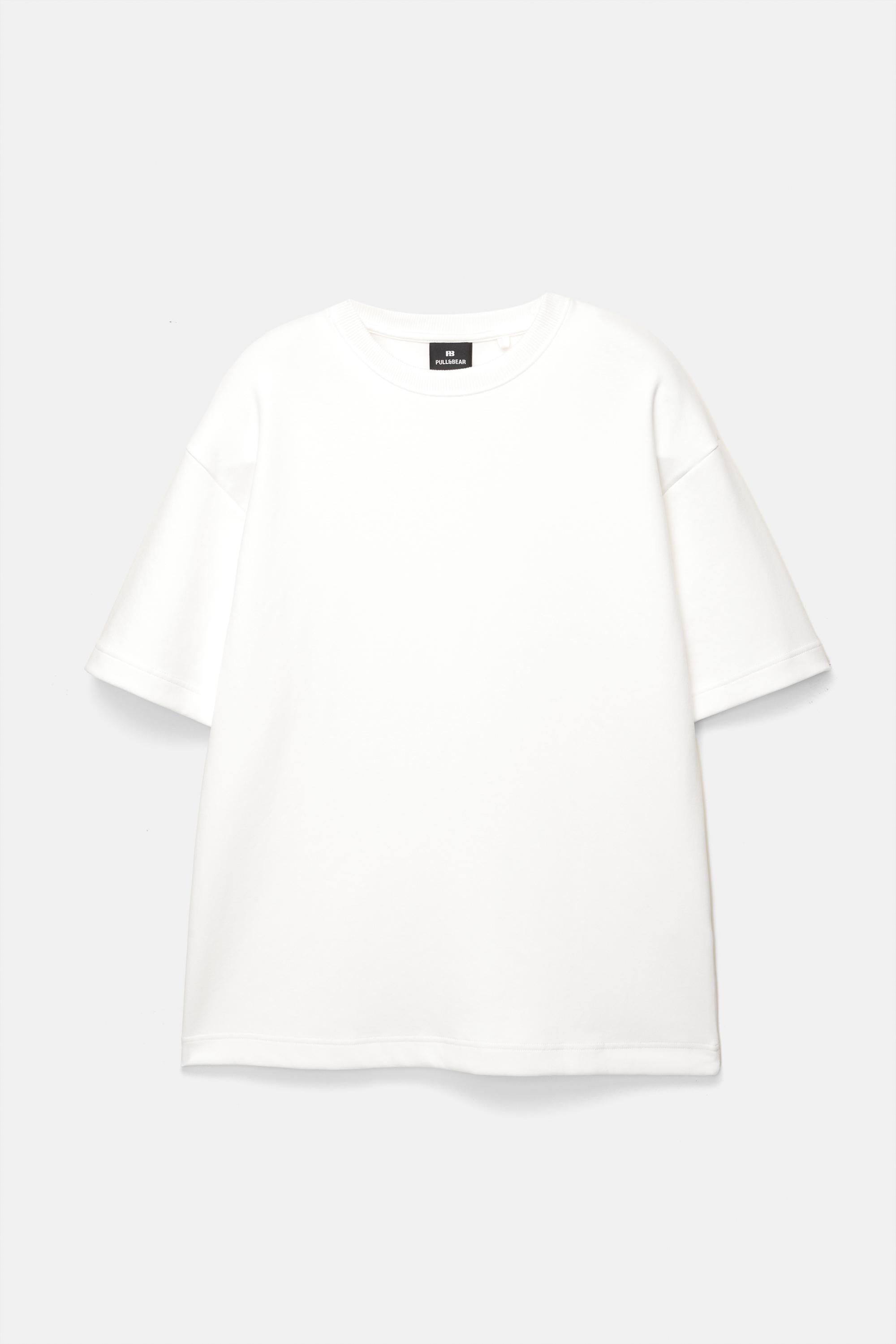 Basic short sleeve sweatshirt — Off white
