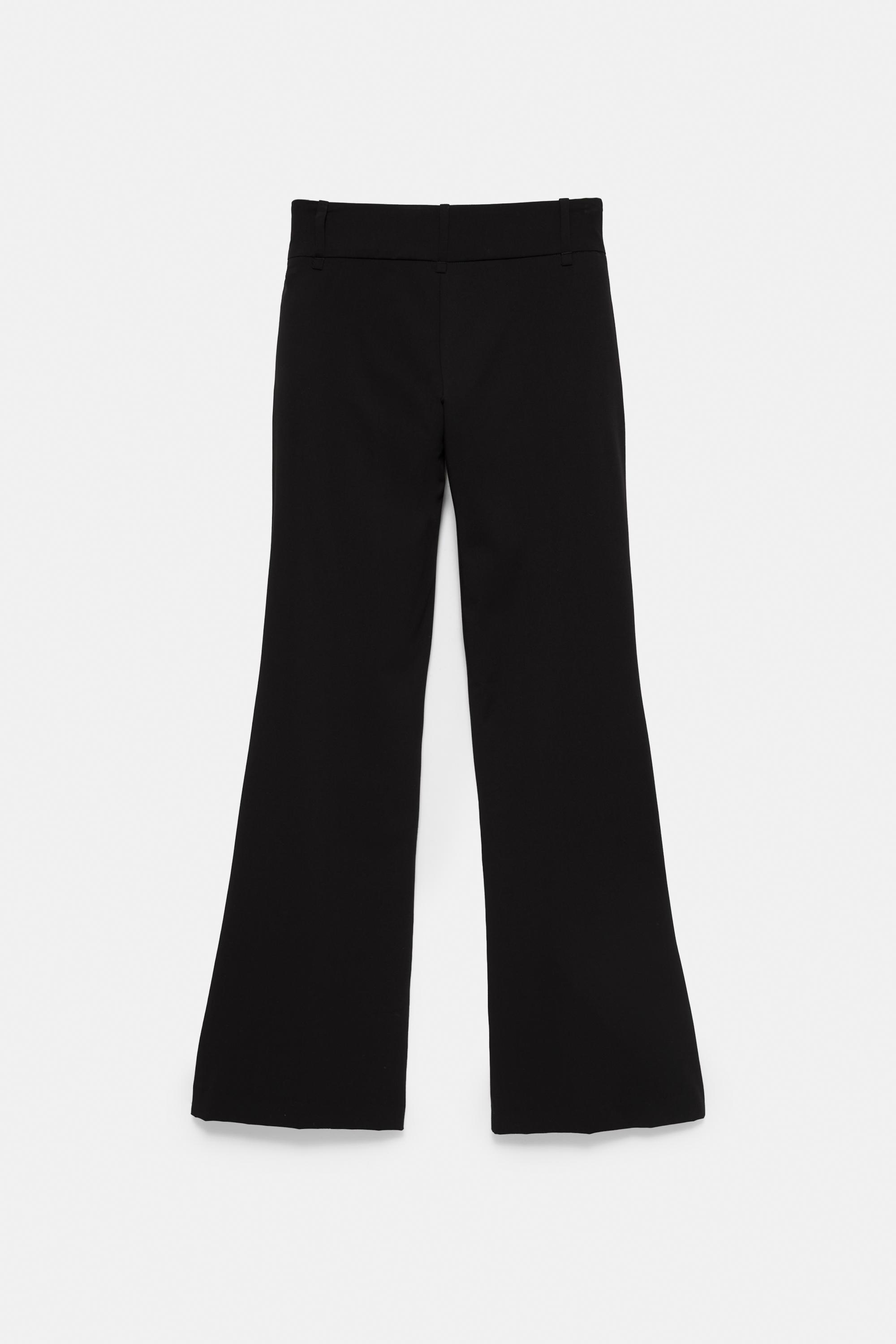 Flared trousers with belt loops — Black