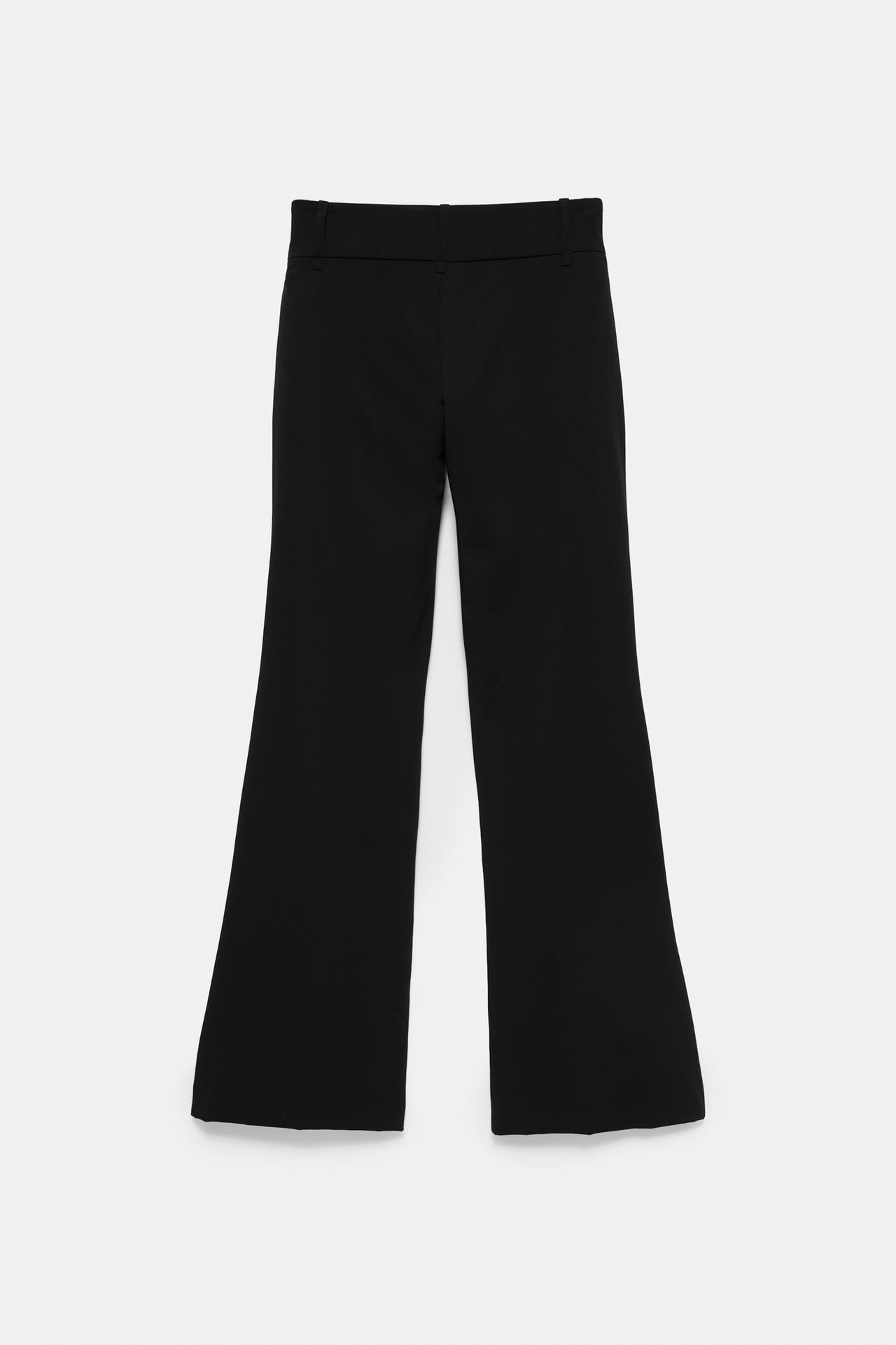 Flared trousers with belt loops — Black