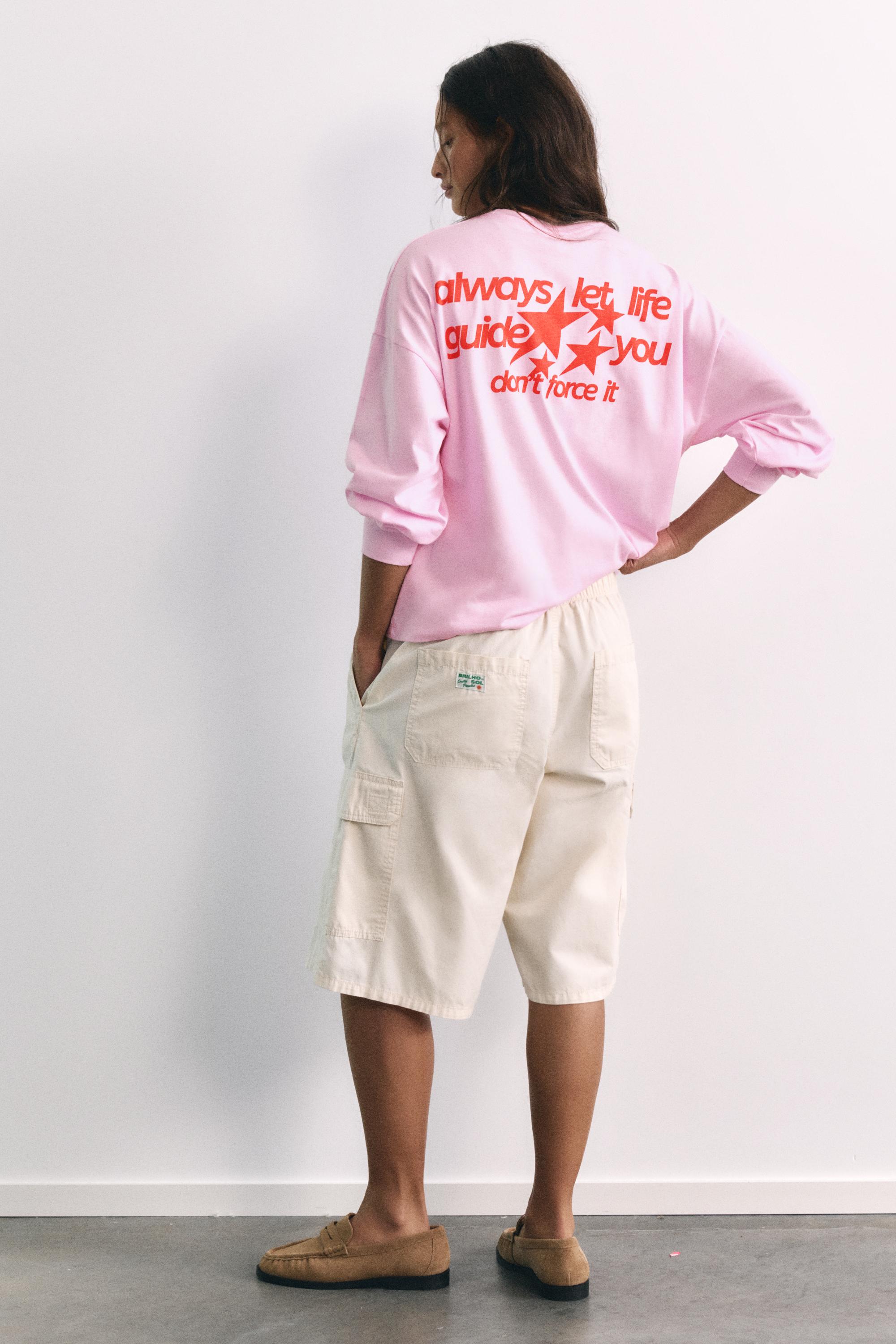 Oversize star graphic T-shirt — Pink
