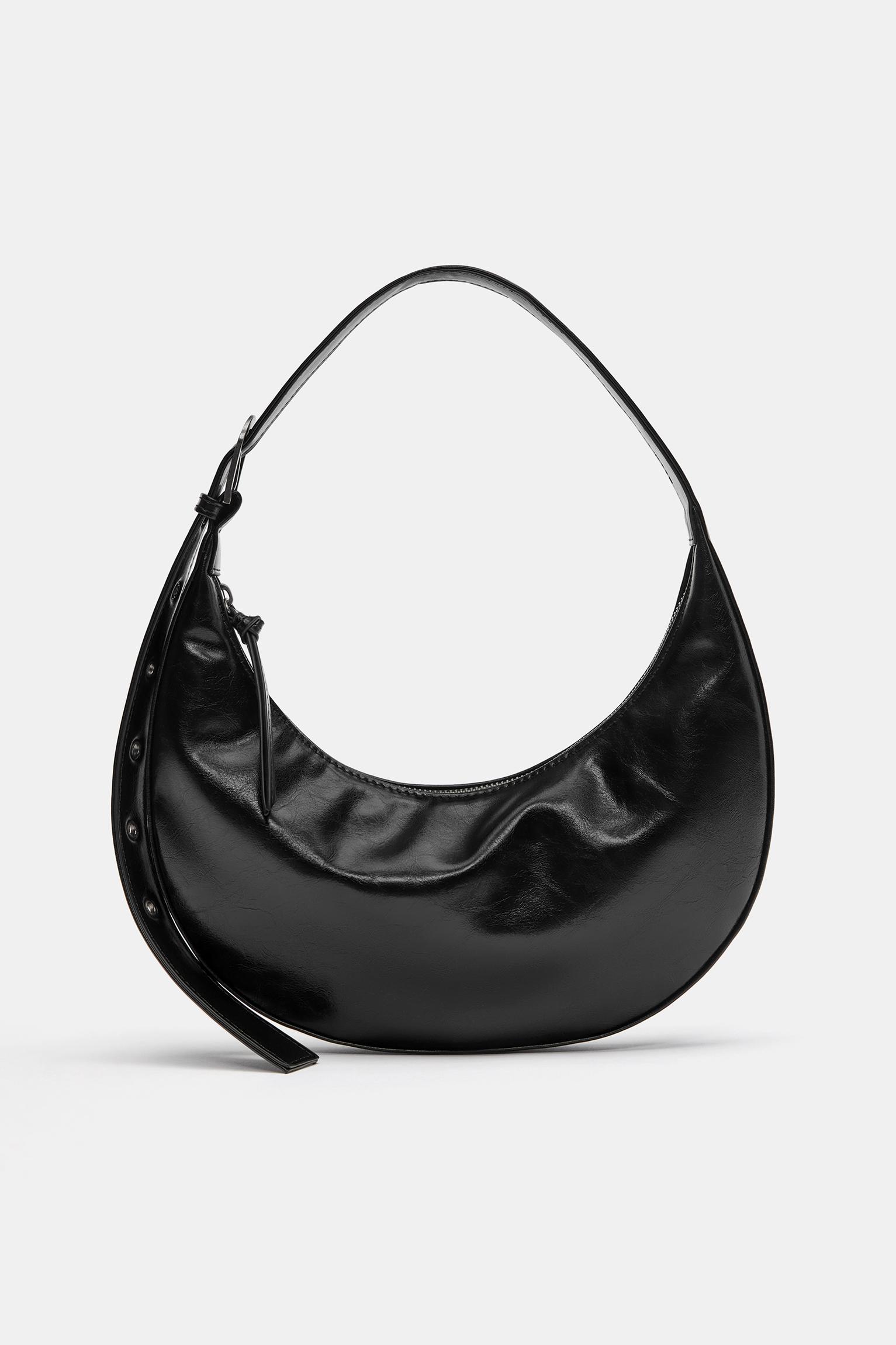 Shoulder bag with buckle detail — Black