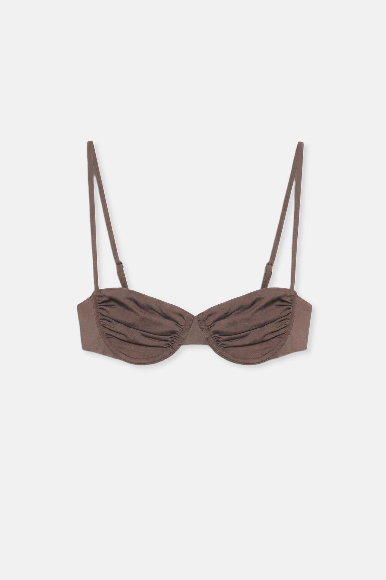 Balconette bikini top — Brown