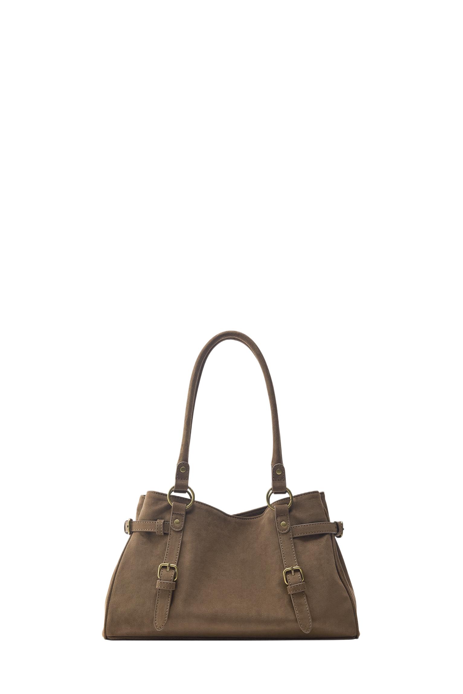 Buckle shoulder bag — Brown