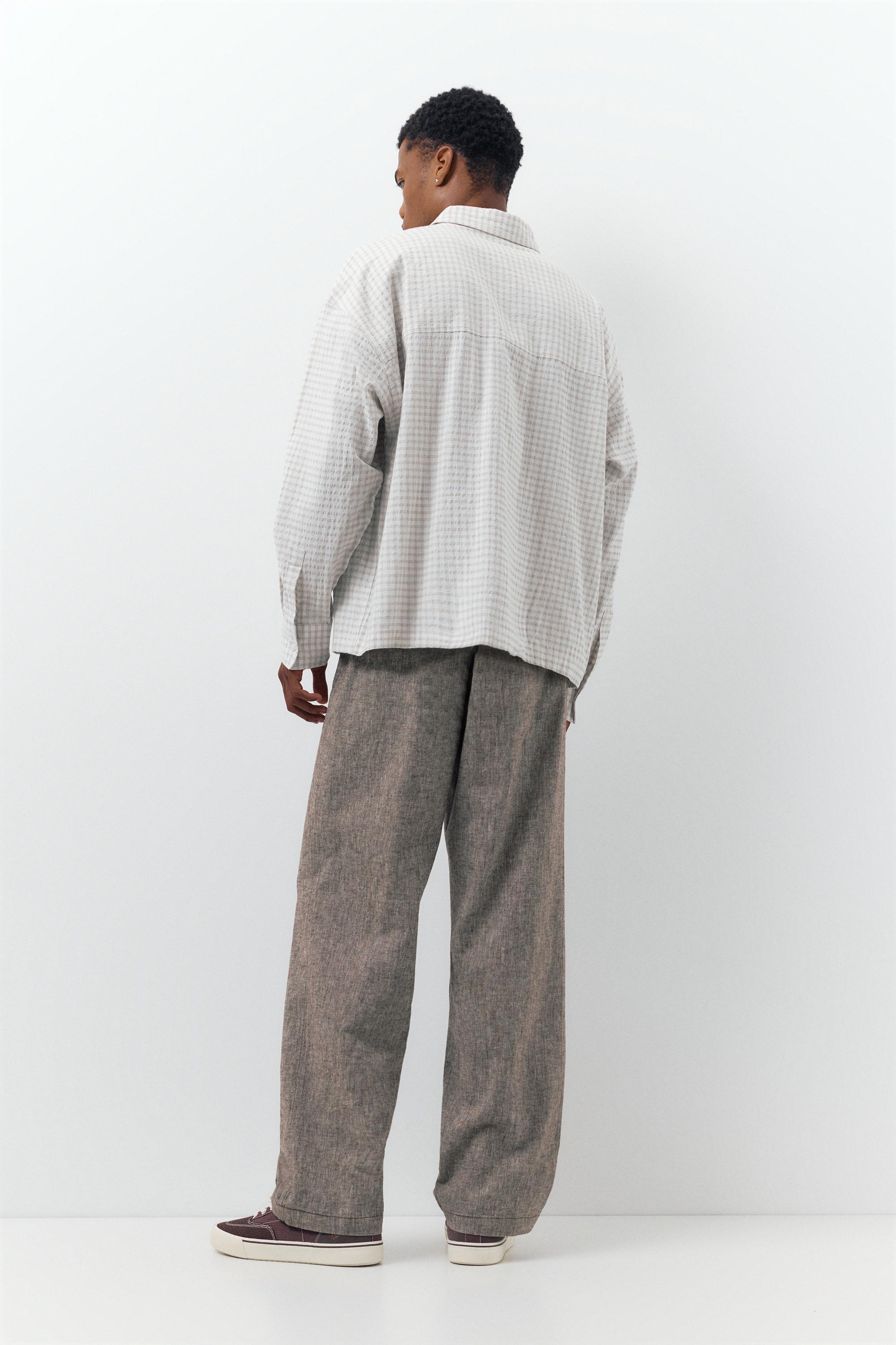 Linen blend jogger trousers — Chocolate