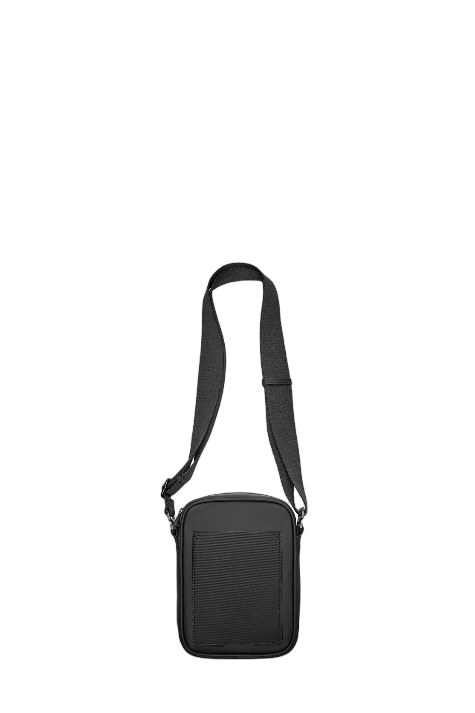 Rubberised crossbody bag — Black