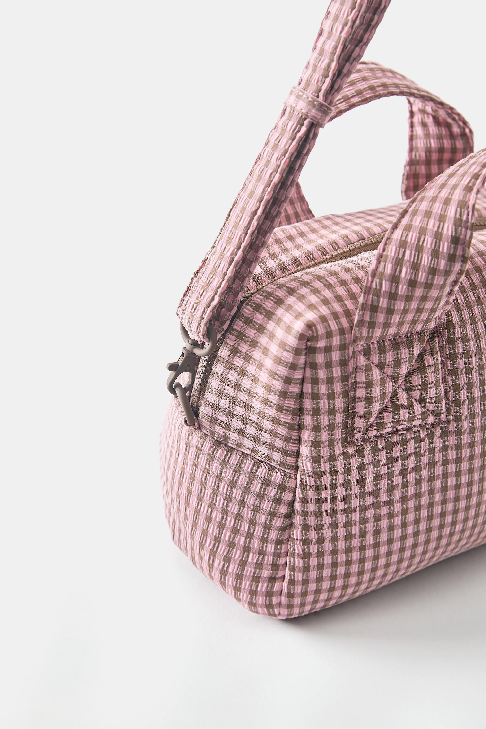 Gingham lunch bag — Pink