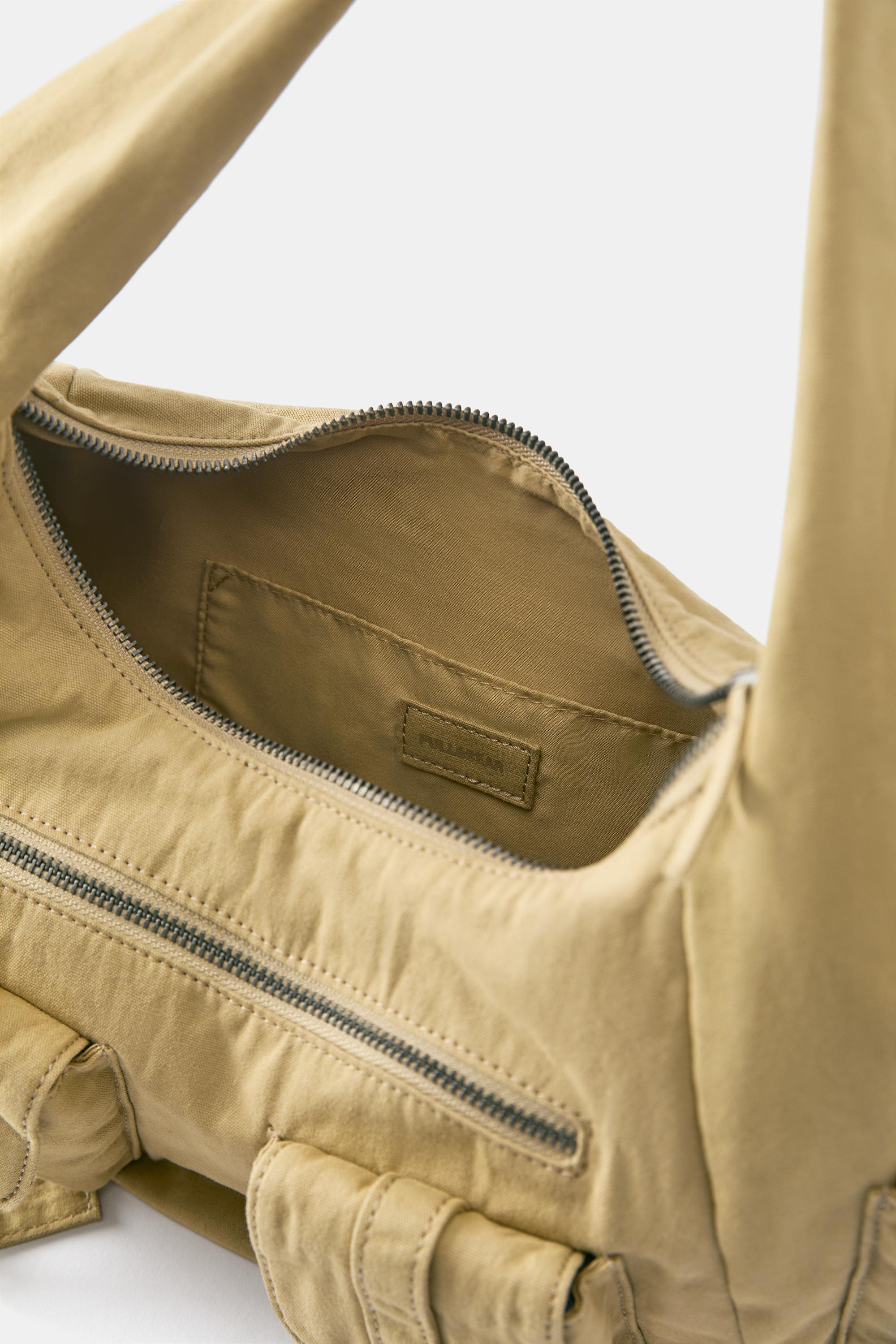 Multi-pocket shoulder bag — Mustard