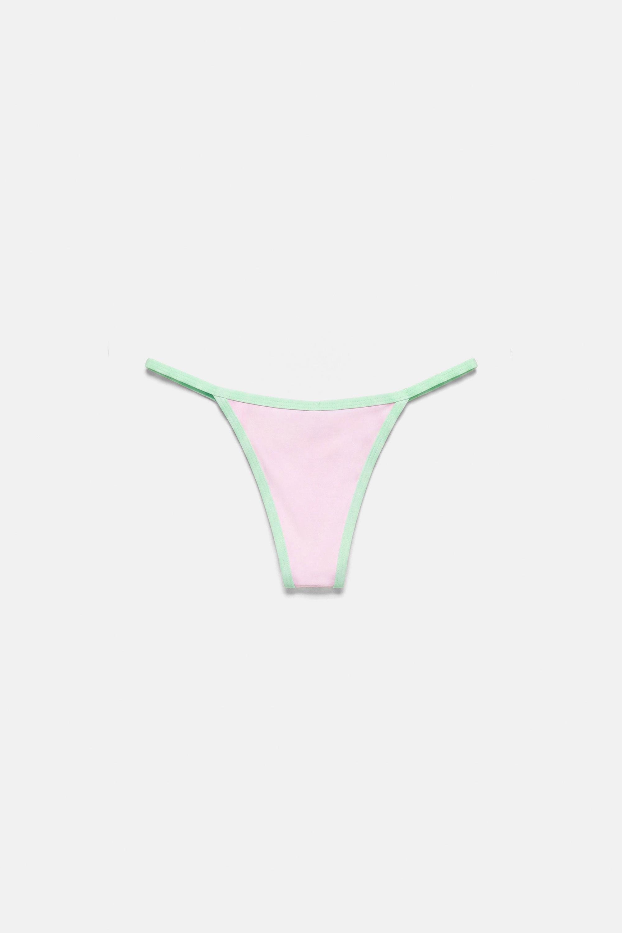 Bikini bottoms with trims — Pink