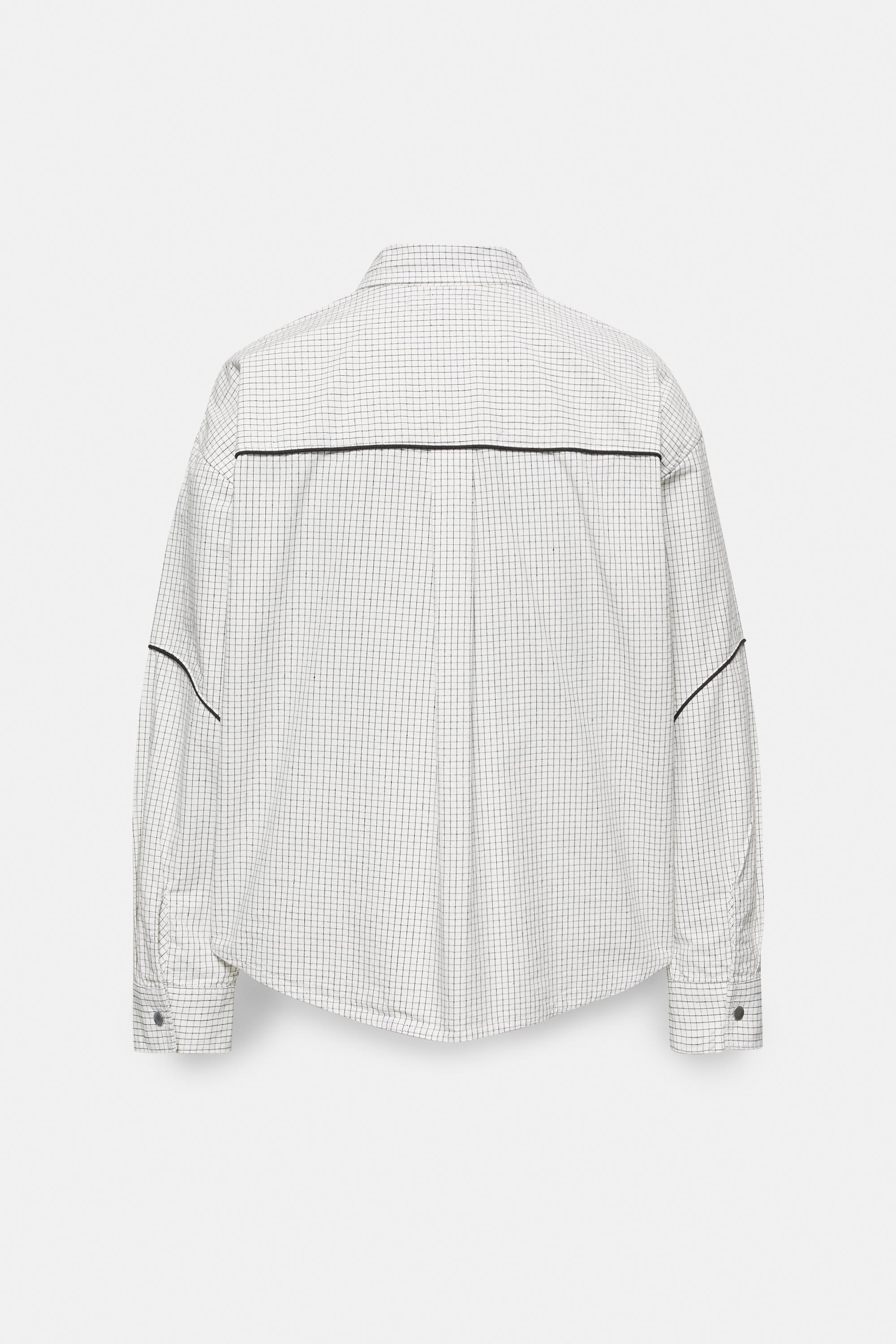 Check graphic shirt — Bright white