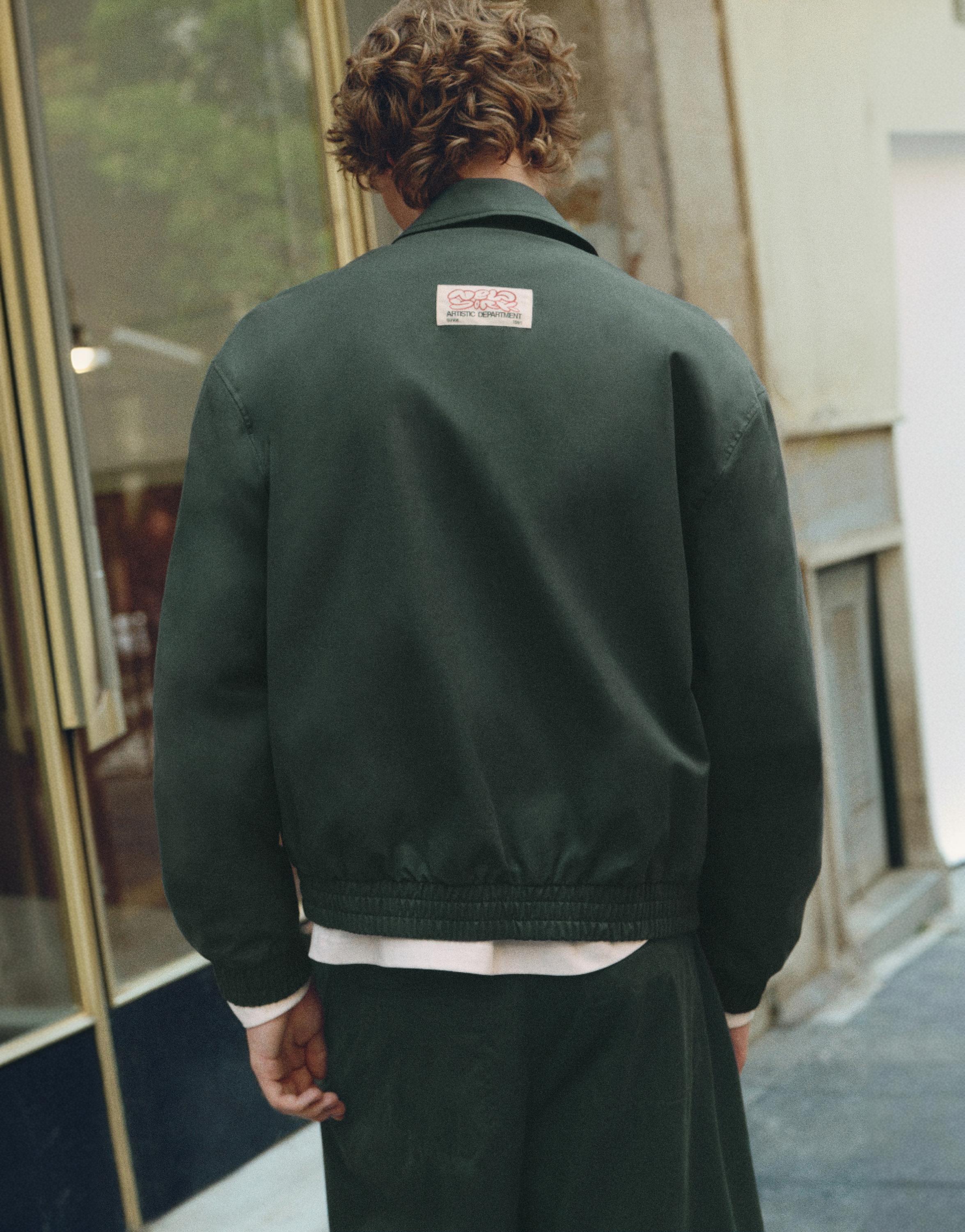 Embroidered jacket — Bluish green