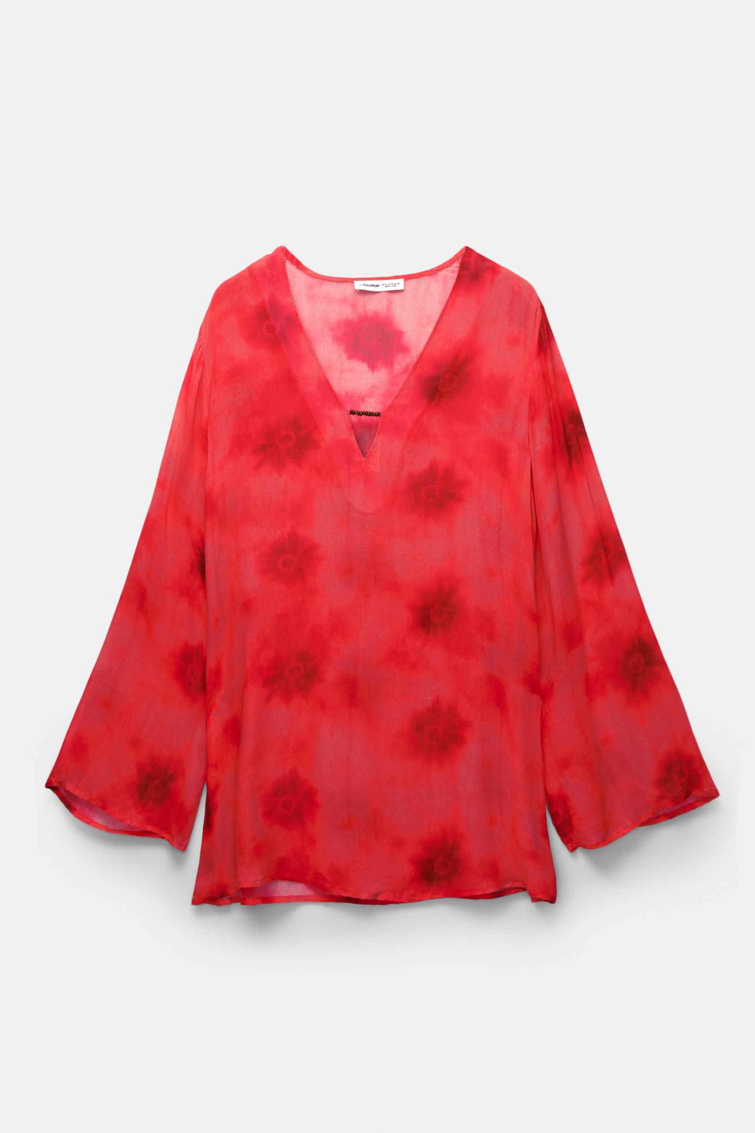 Rustikaler Bedruckter Kaftan