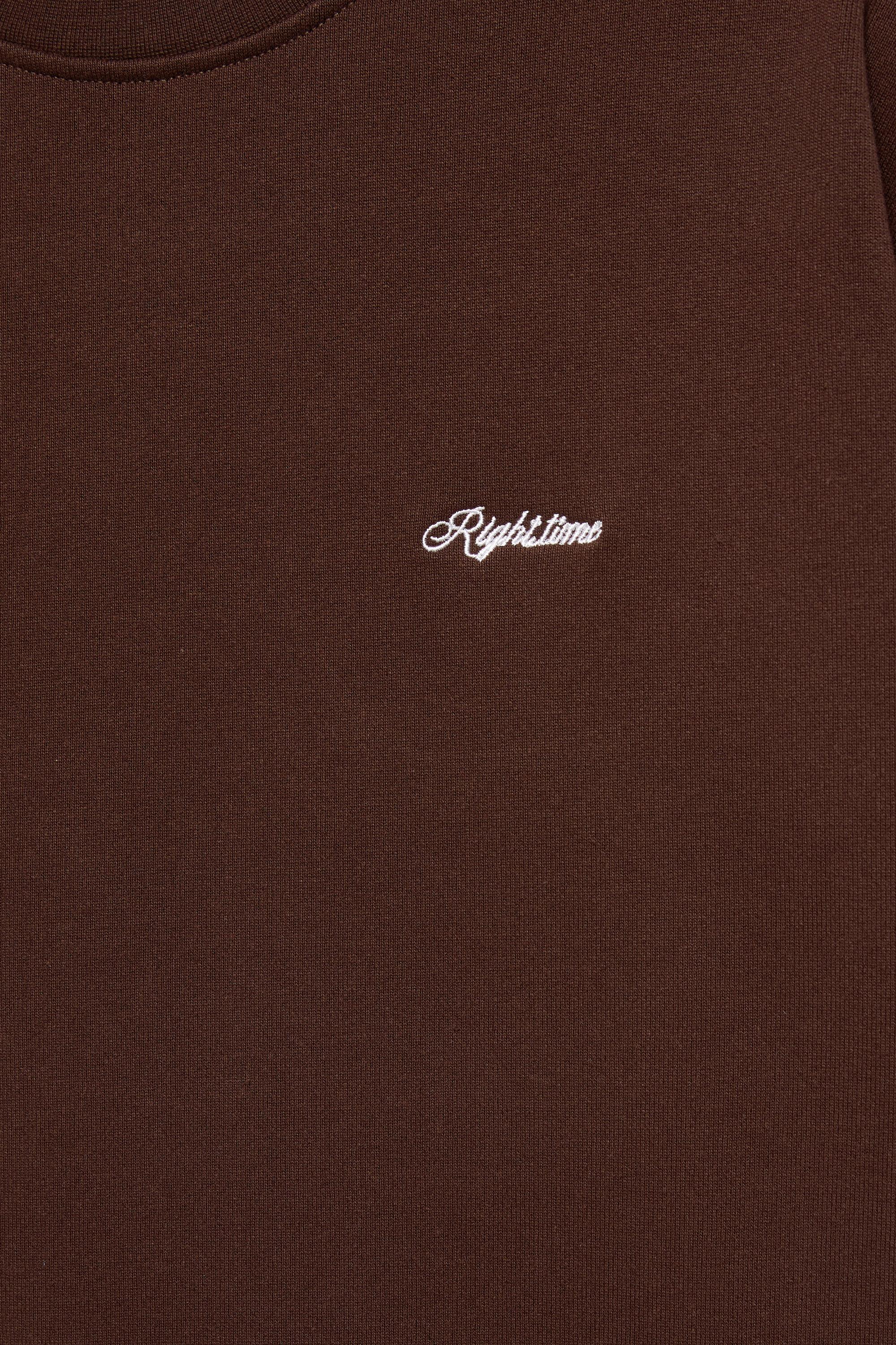 Embroidered short sleeve sweatshirt — Copper