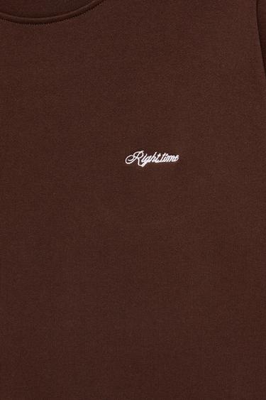 Embroidered short sleeve sweatshirt — Copper 8