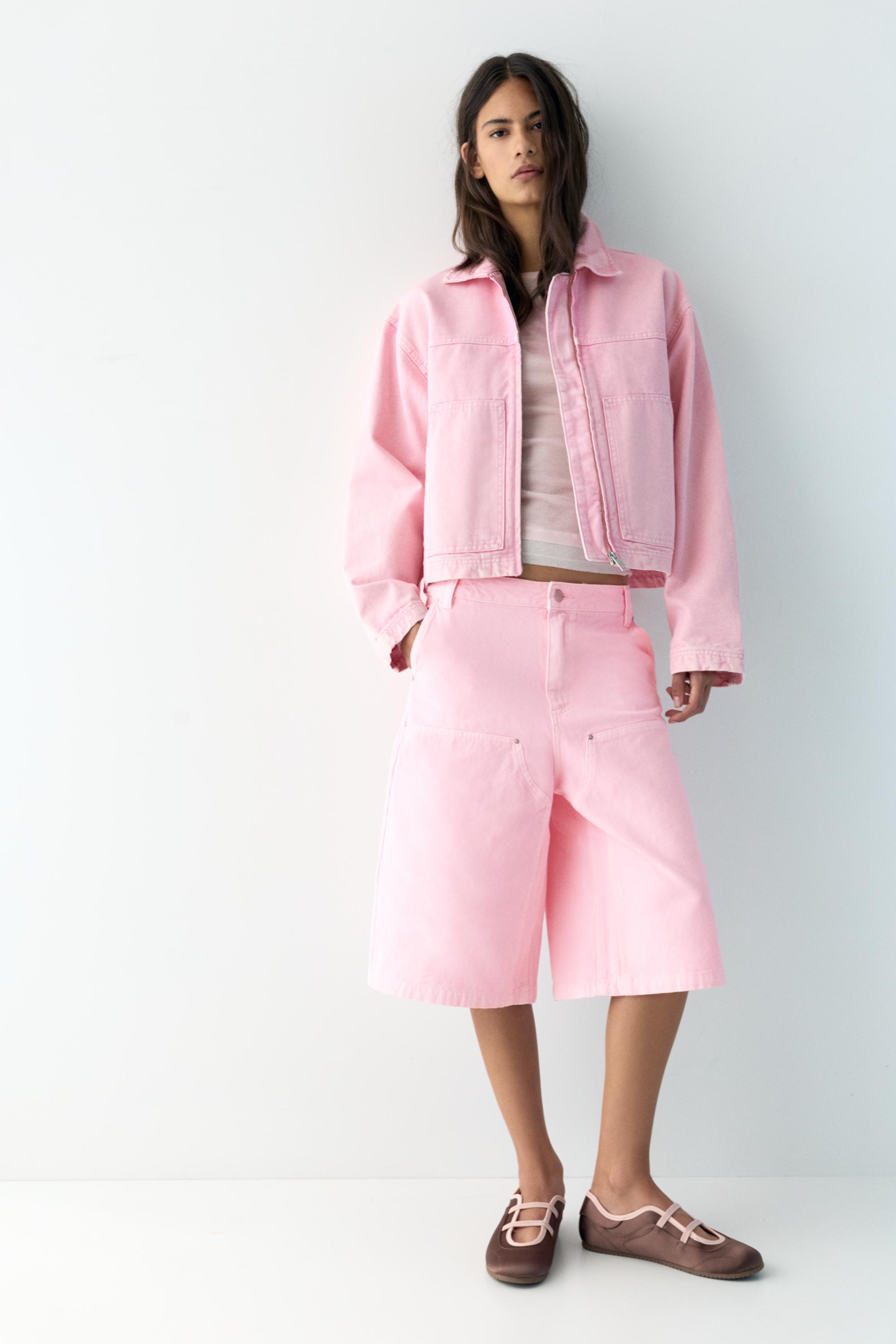 Pembe utility ceket - Görsel 8