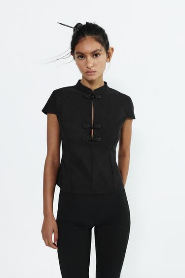 Knot detail top — Black 1