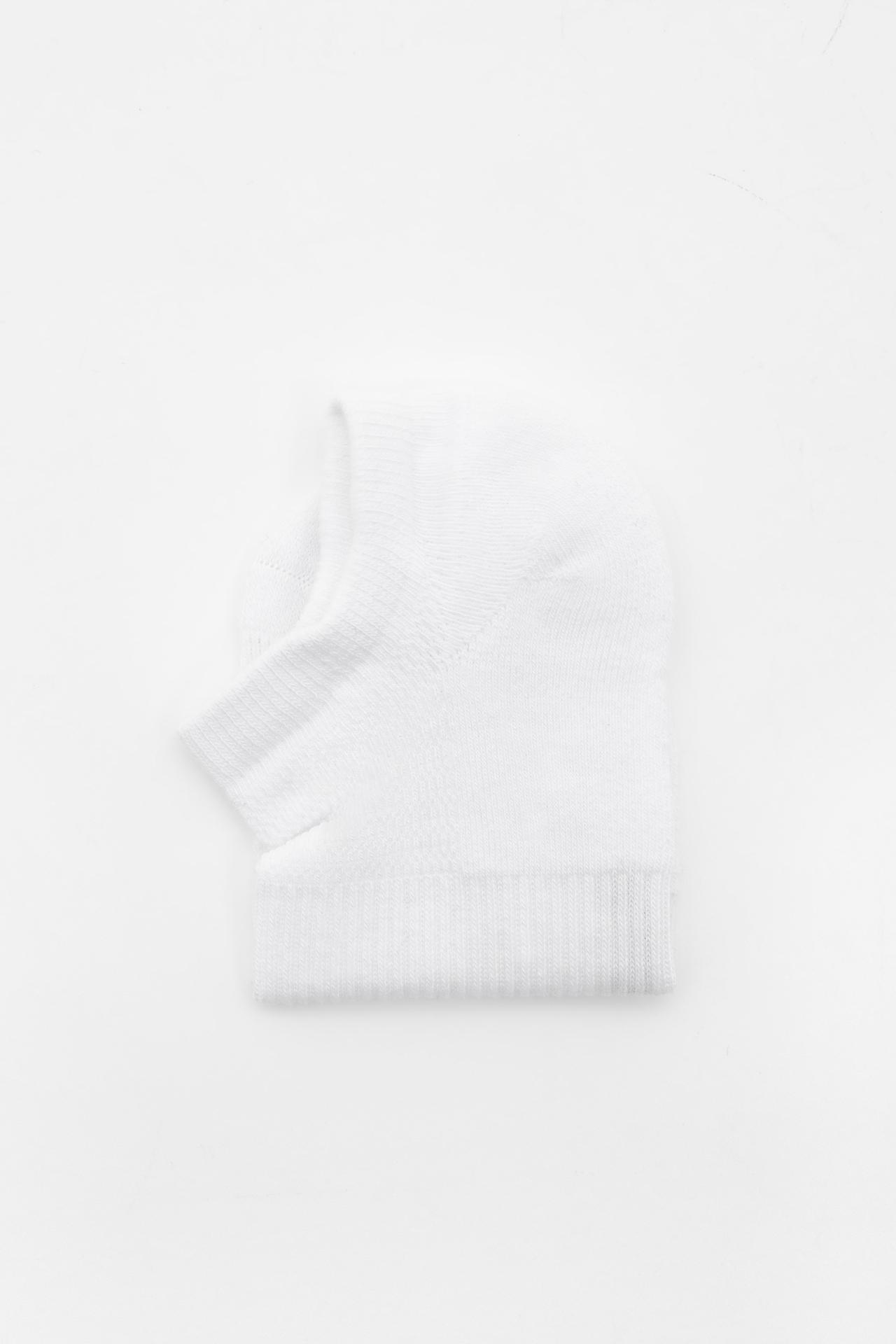 3-pack of short white socks — White