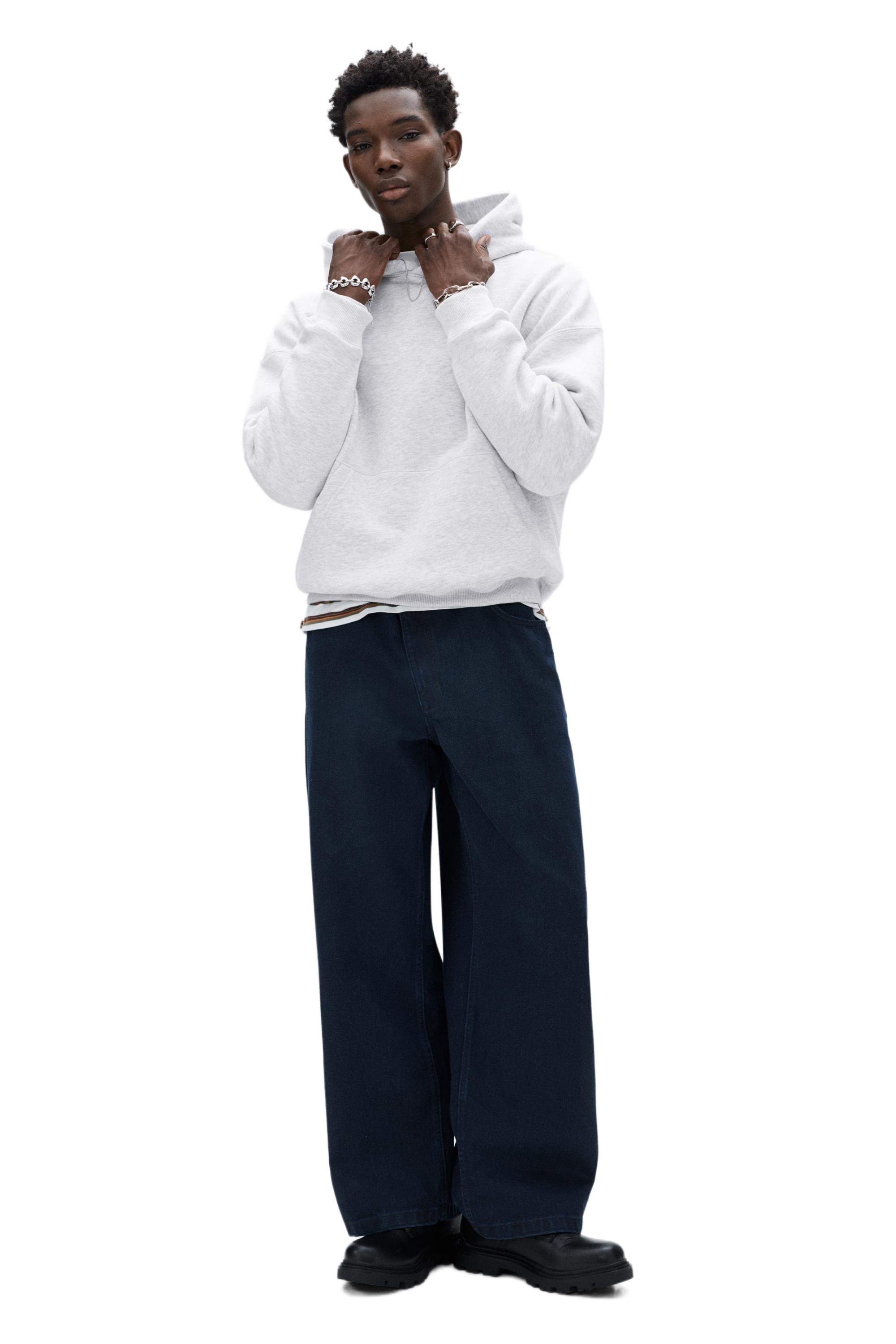 Boxy hoodie — Pale marl