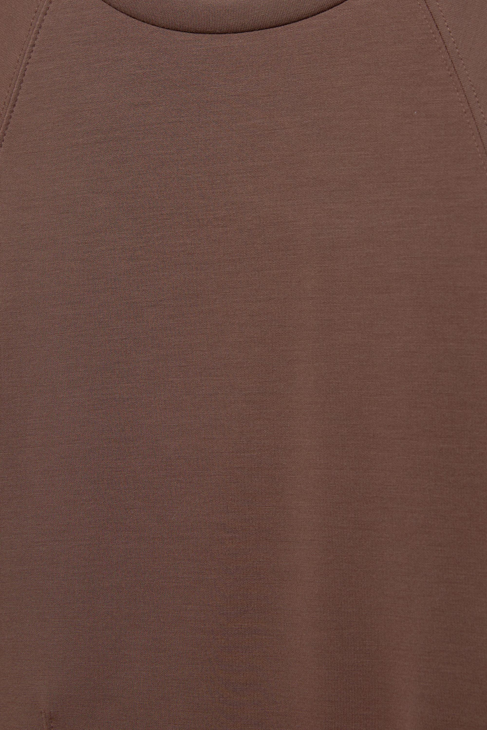 Soft touch short sleeve sweatshirt — Brown