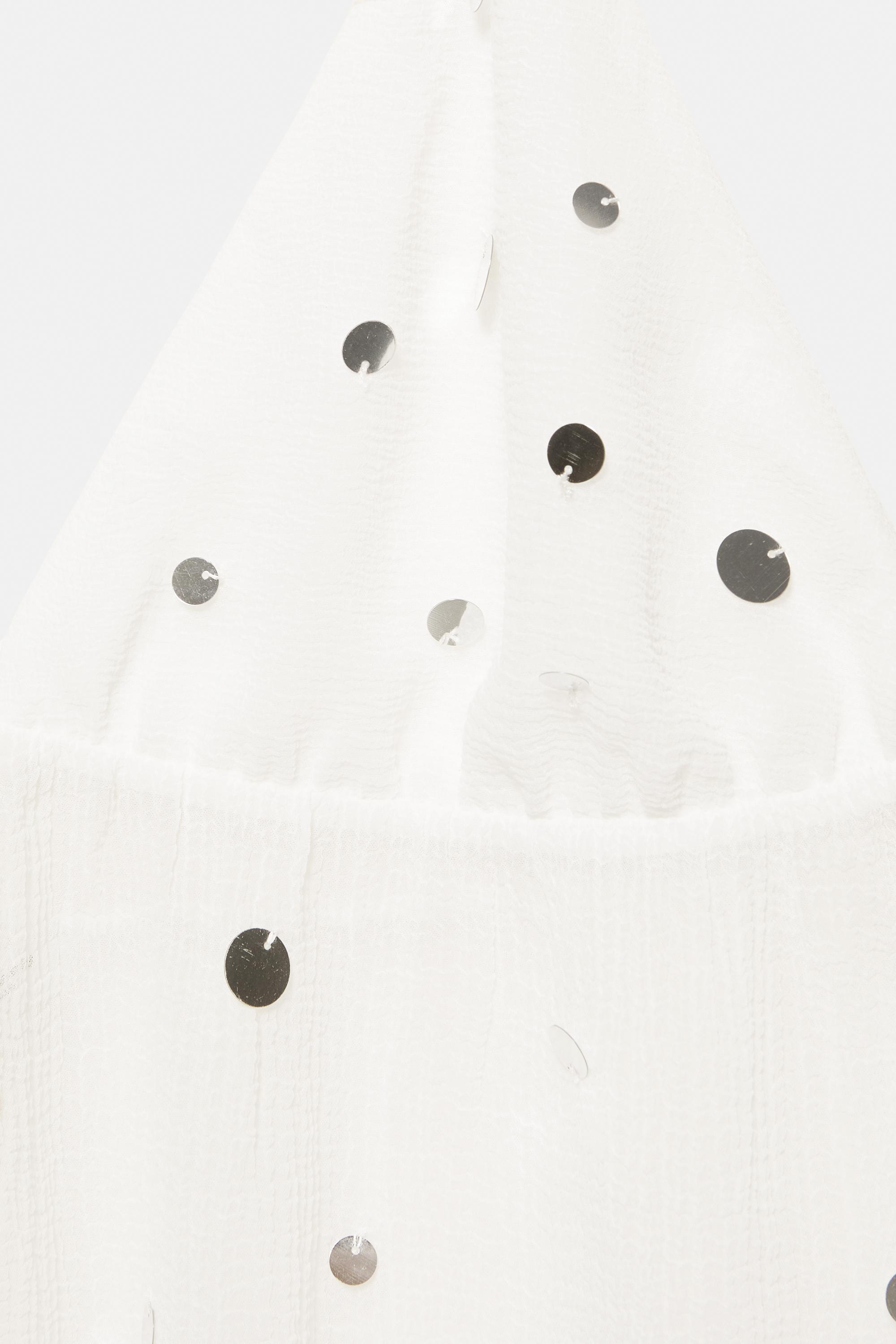 Mirror halter top — White