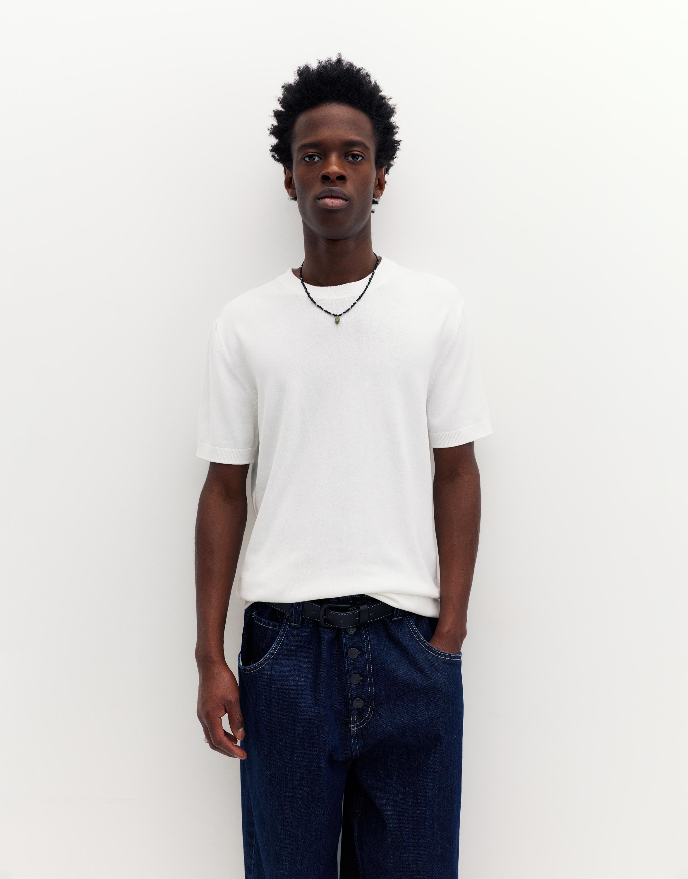 Short sleeve jumper — Off white
