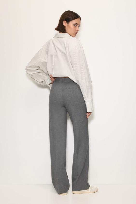 Pantalon Habillé Femme Brooks Brothers, Jambe Droite, Anthracite, 100% Laine, Taille 10