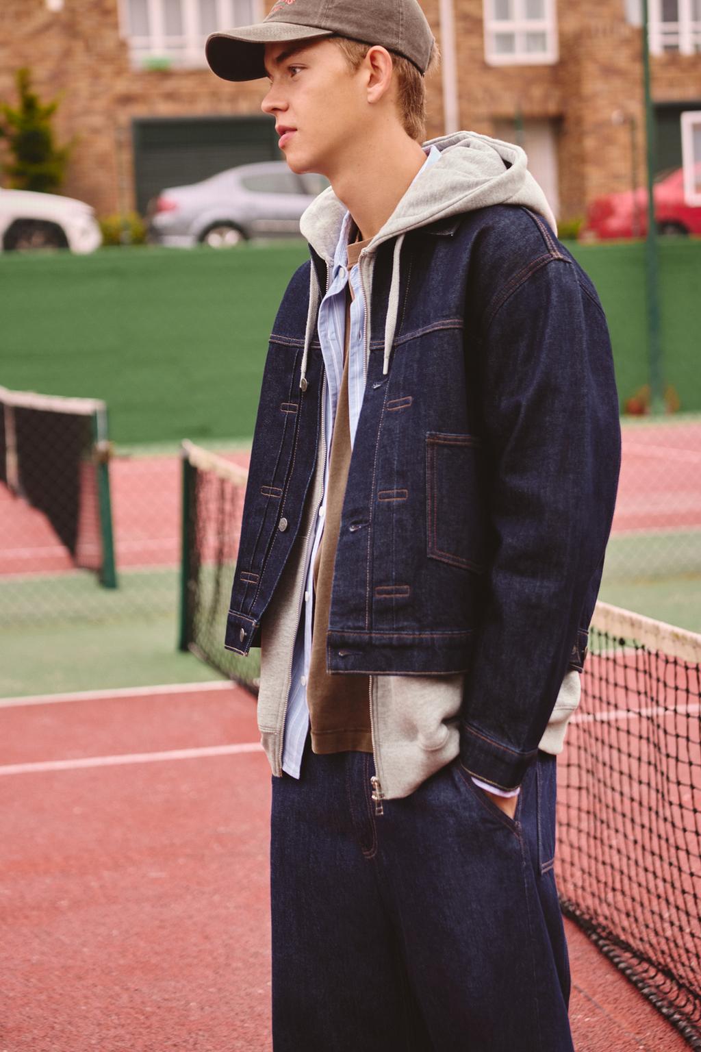 Giacca di jeans trucker con tasca PULL&BEAR - Main Image