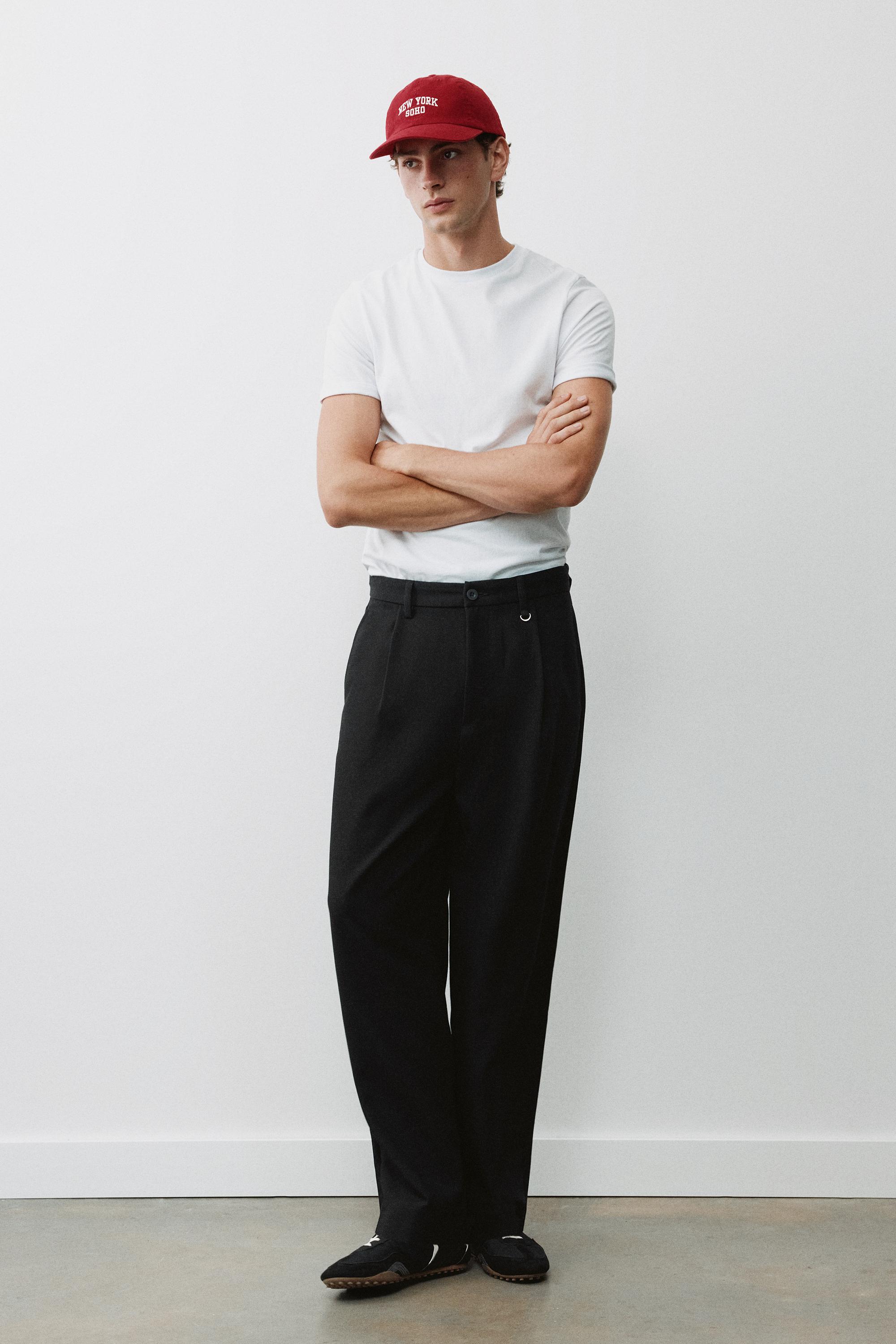 Tailored darted trousers — Black