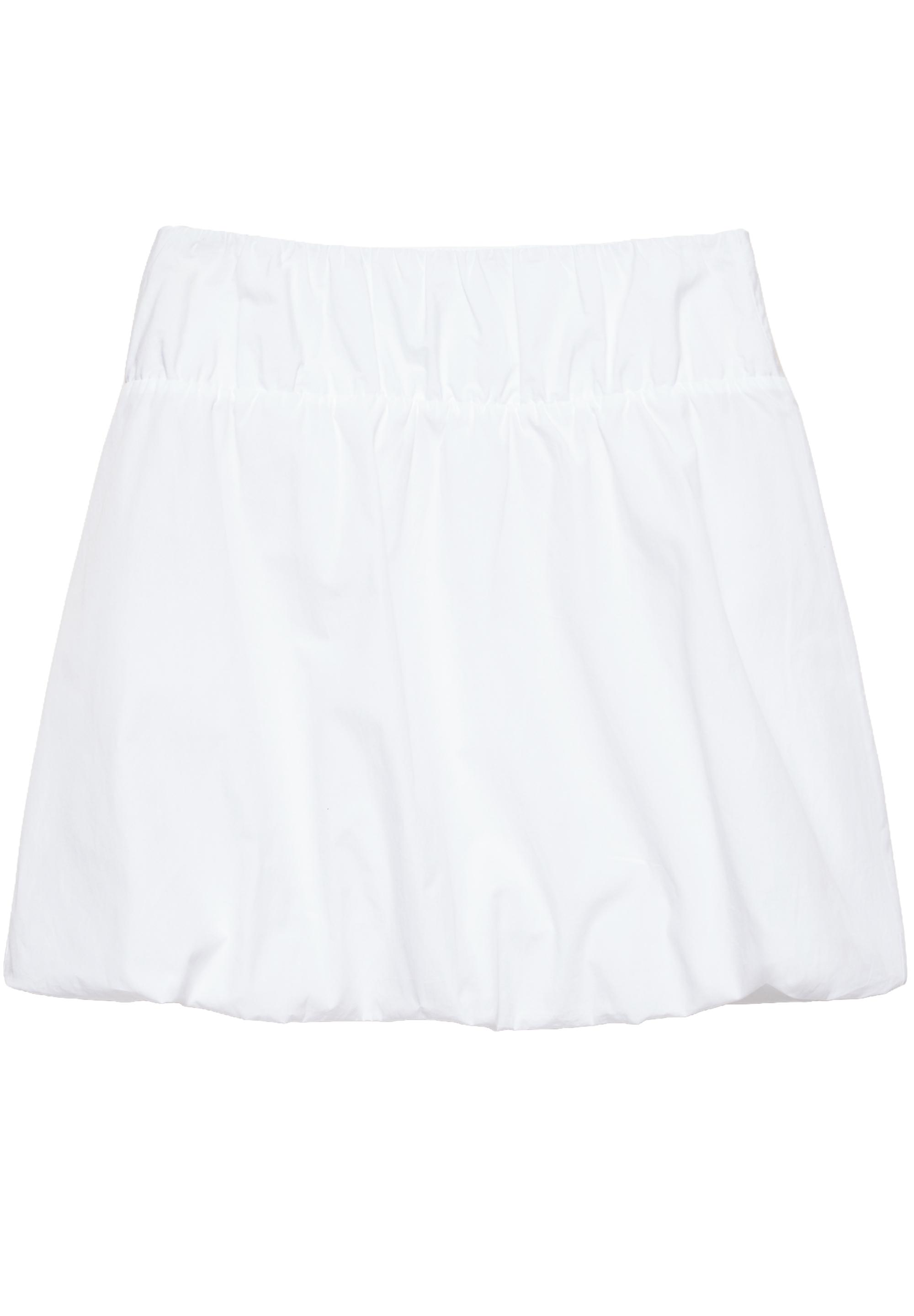 Poplin balloon skirt — White
