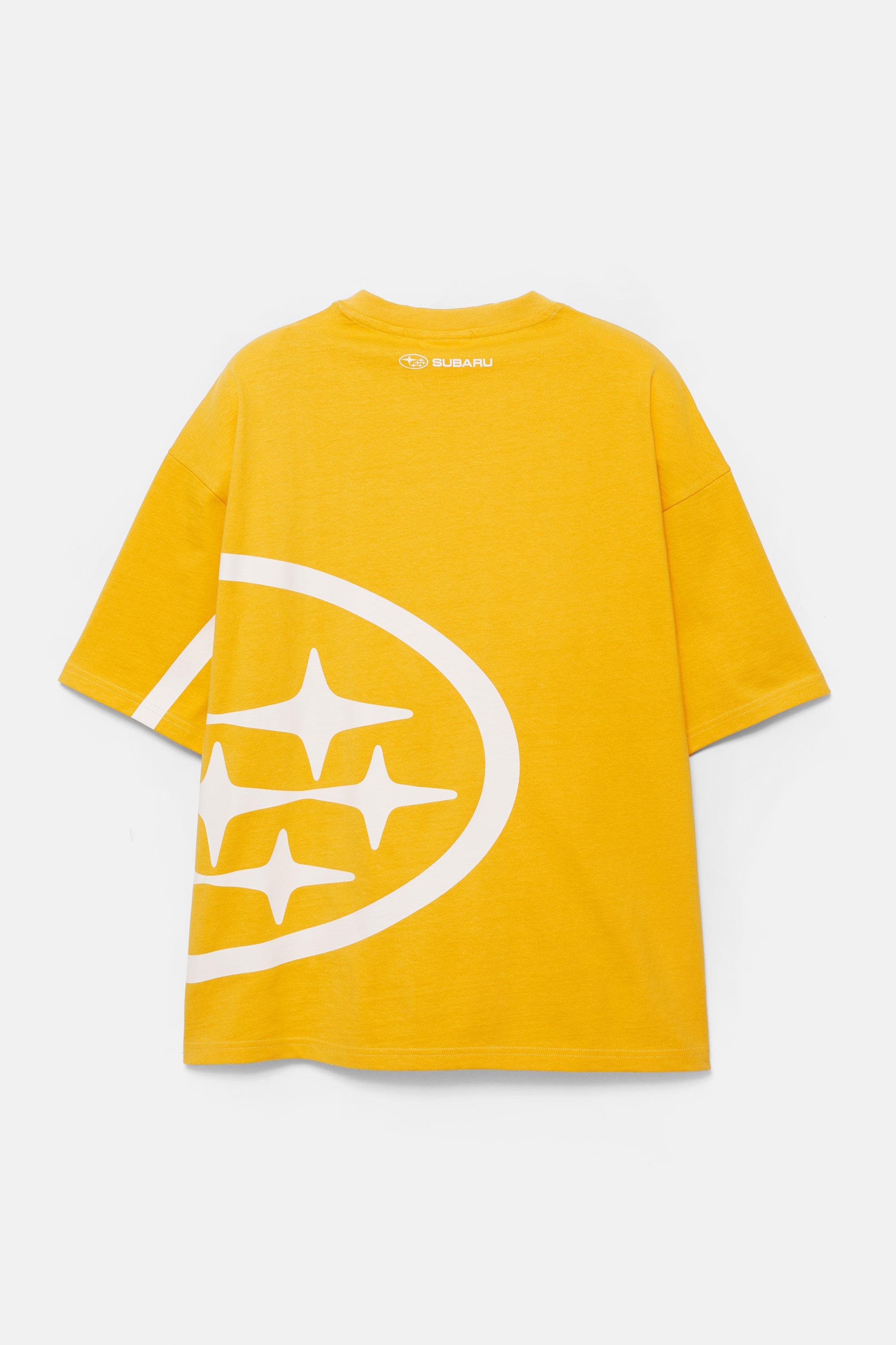 Sarı Subaru t-shirt - Görsel 4