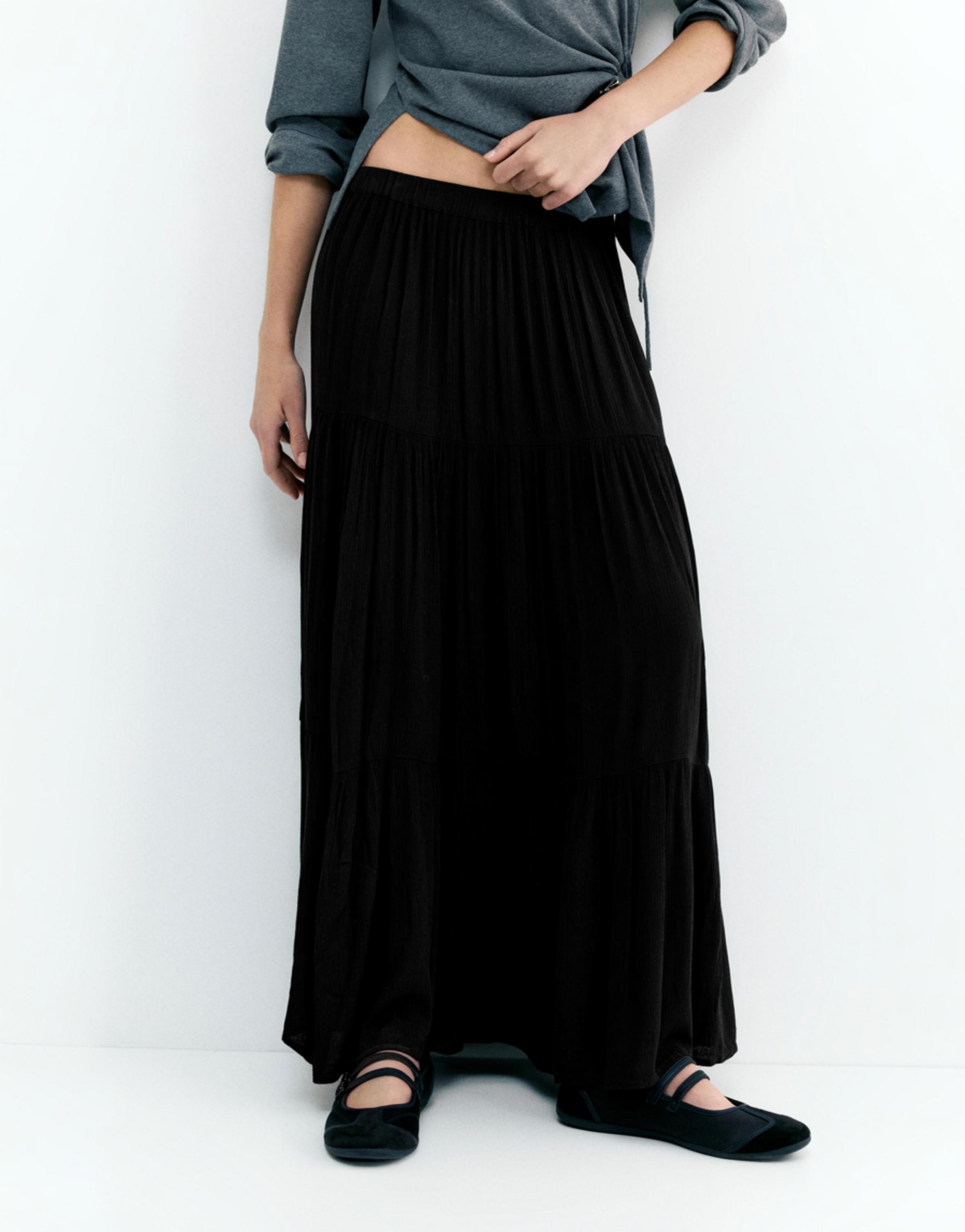 Panel detaylı midi etek - Görsel 112