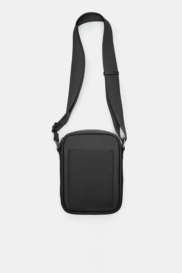 Rubberised crossbody bag — Black 2