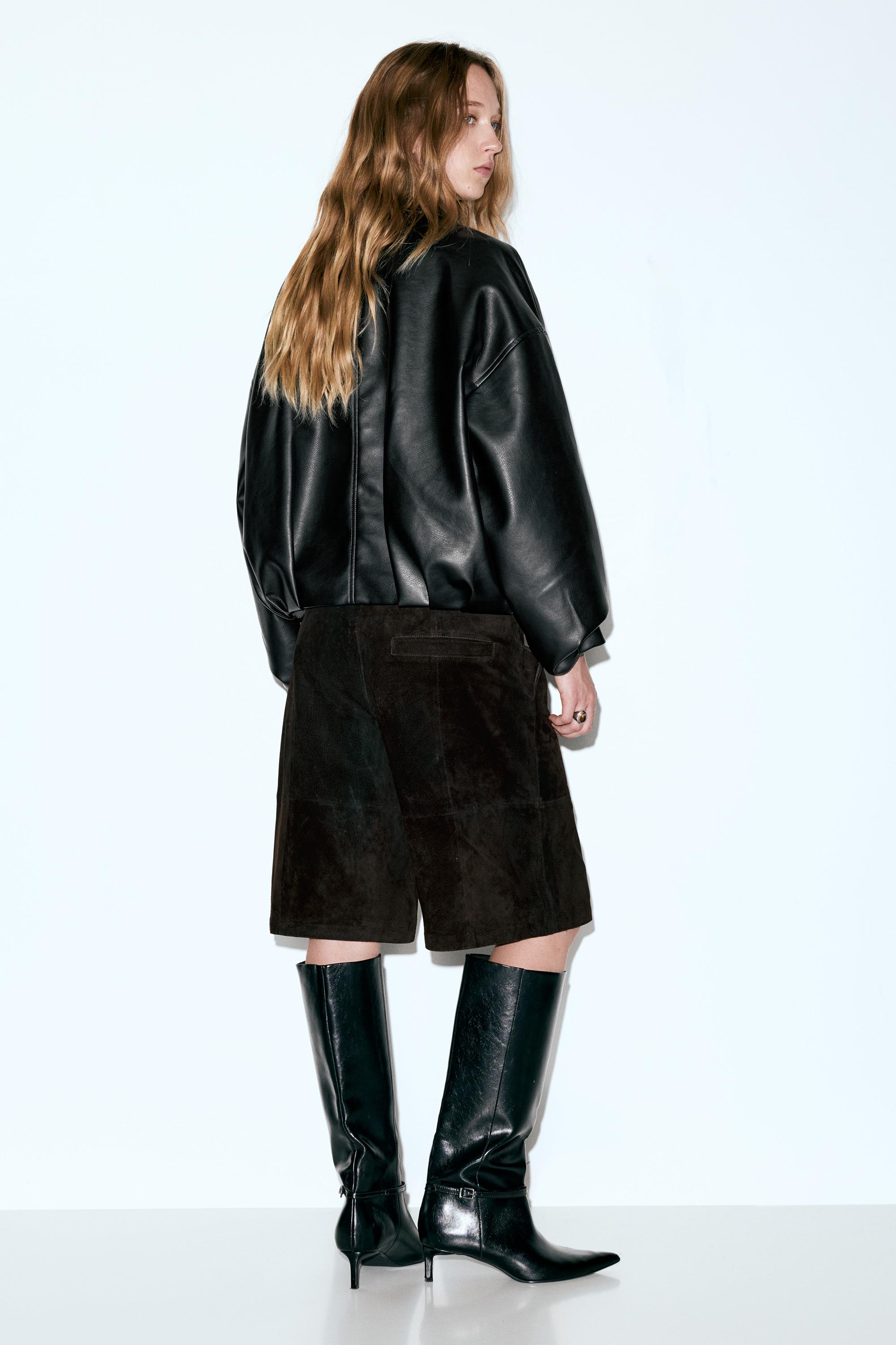 Suni deri balon ceket - Görsel 30