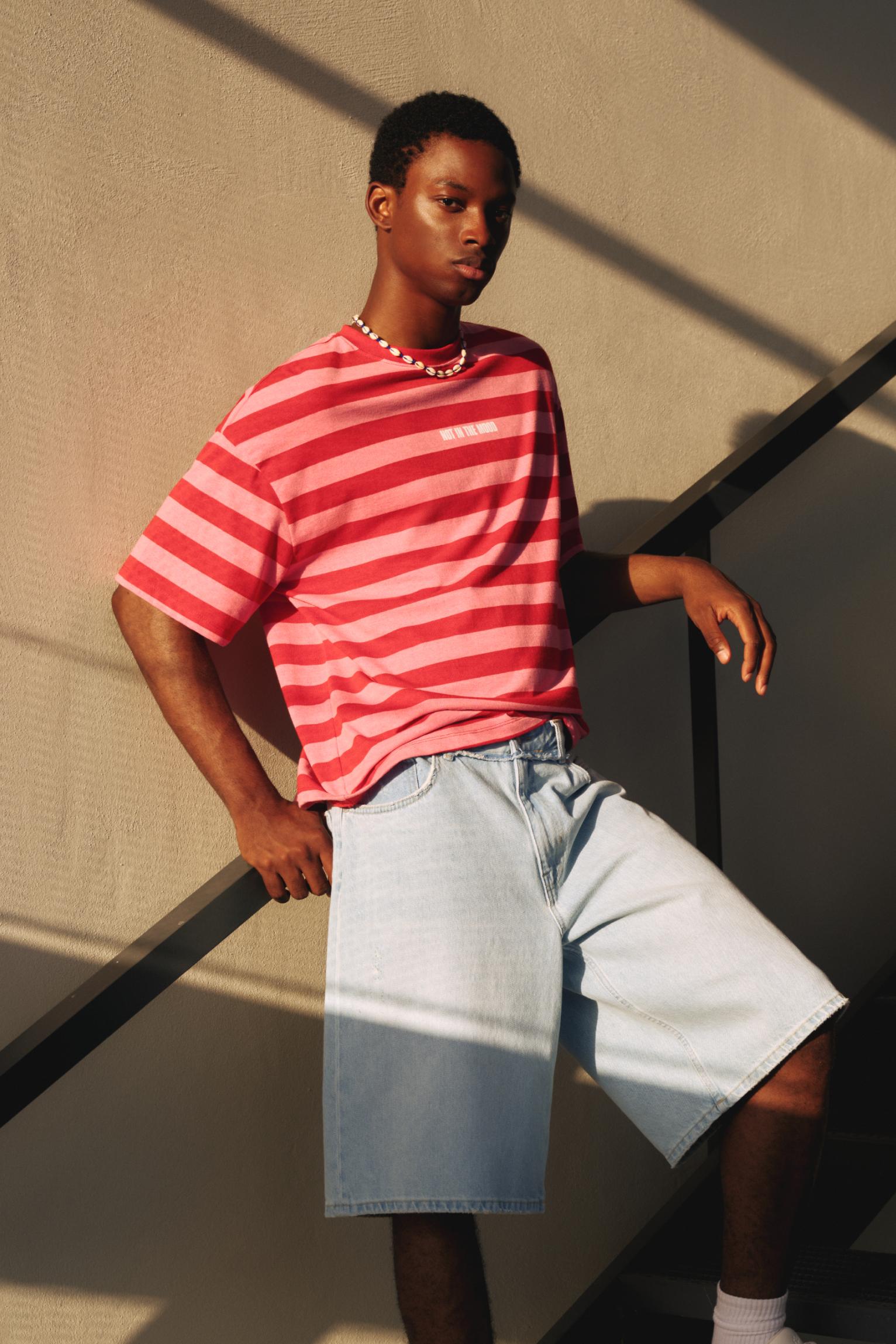Striped STWD T-shirt — Red