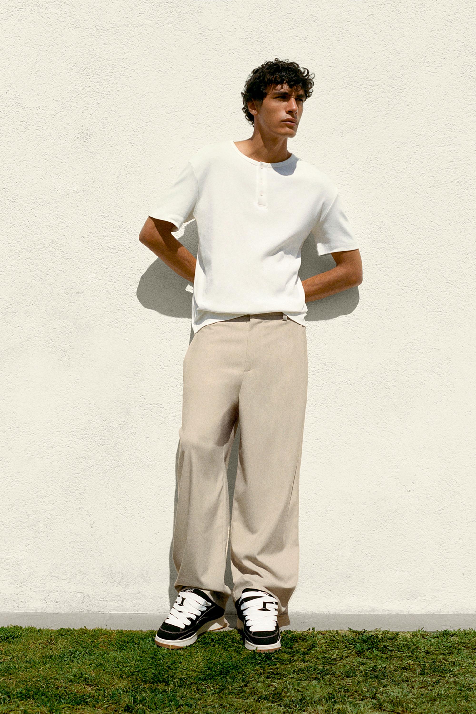 Basic Henley T-shirt — White