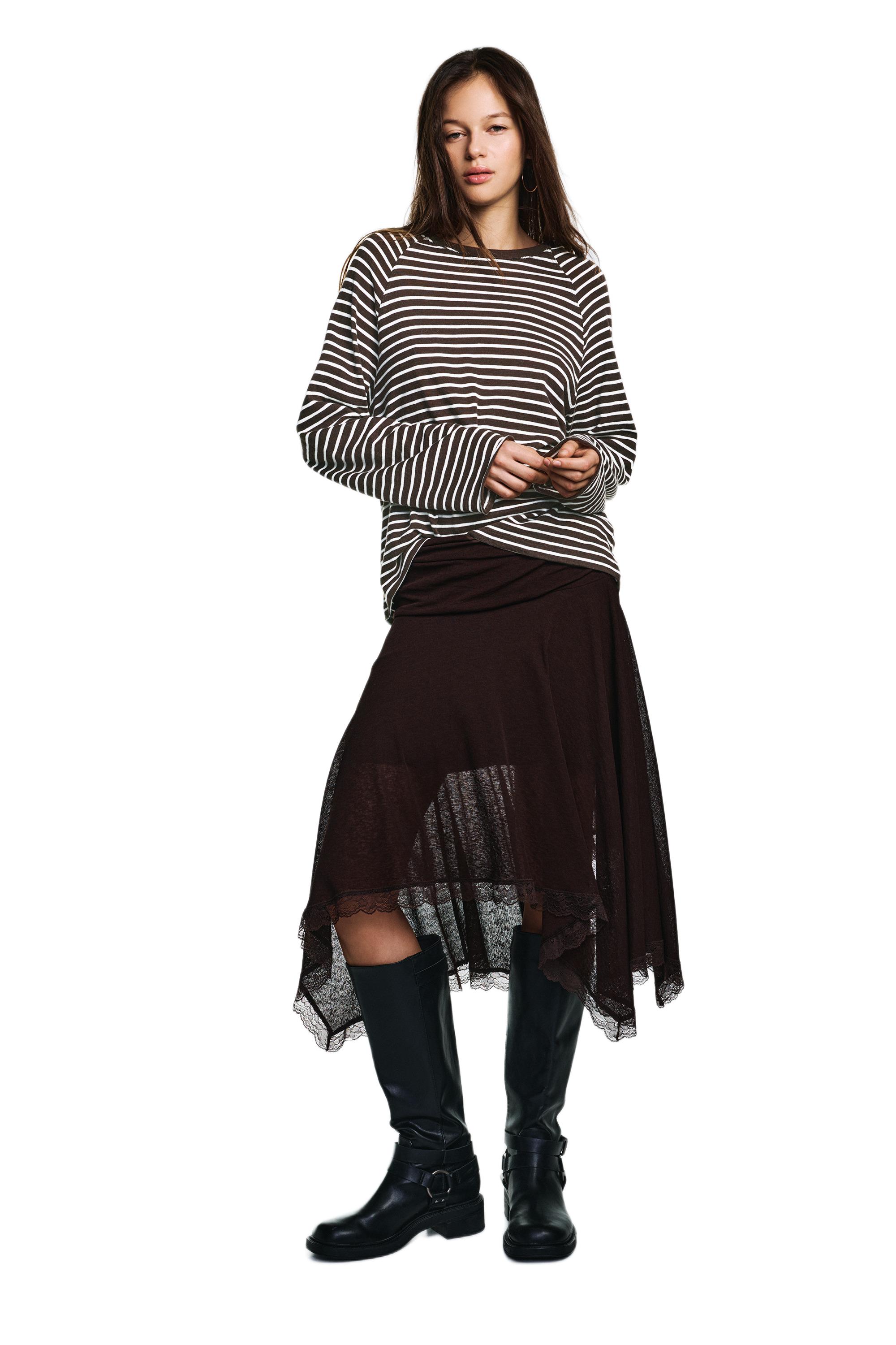 Uzun kollu reglan kesim t-shirt - Görsel 39