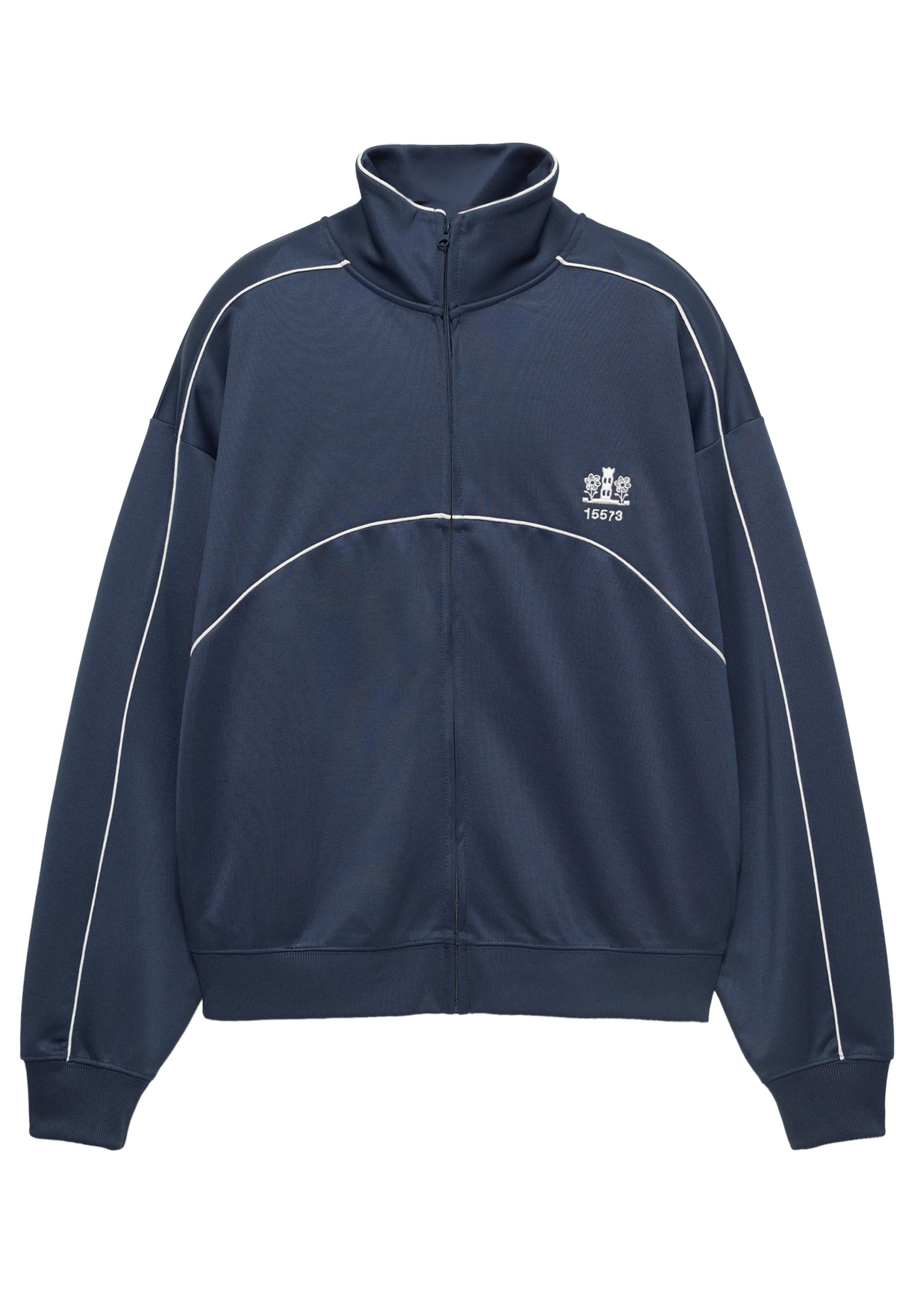 Fermuarlı nakışlı ceket