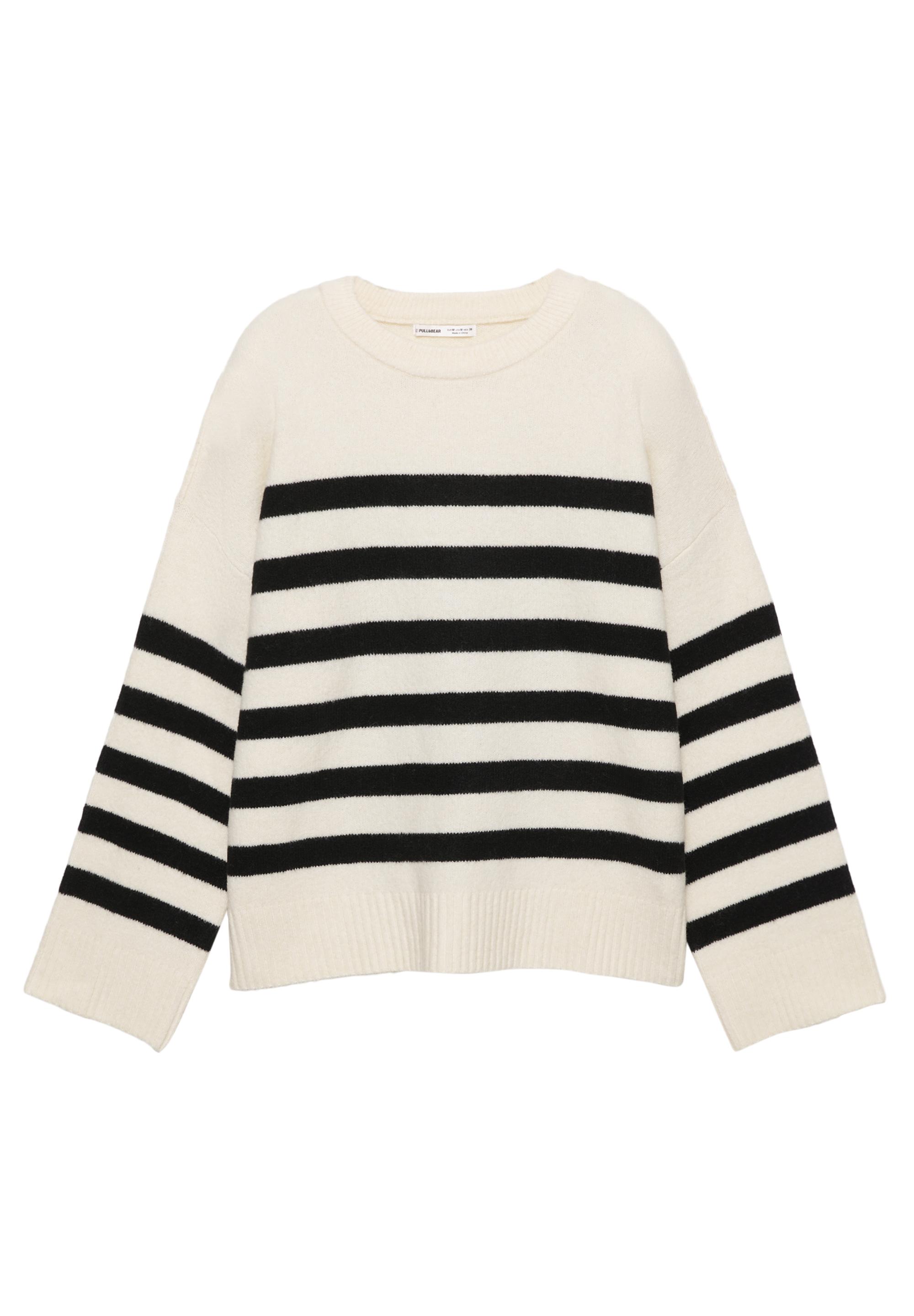 Striped jumper — Ecru